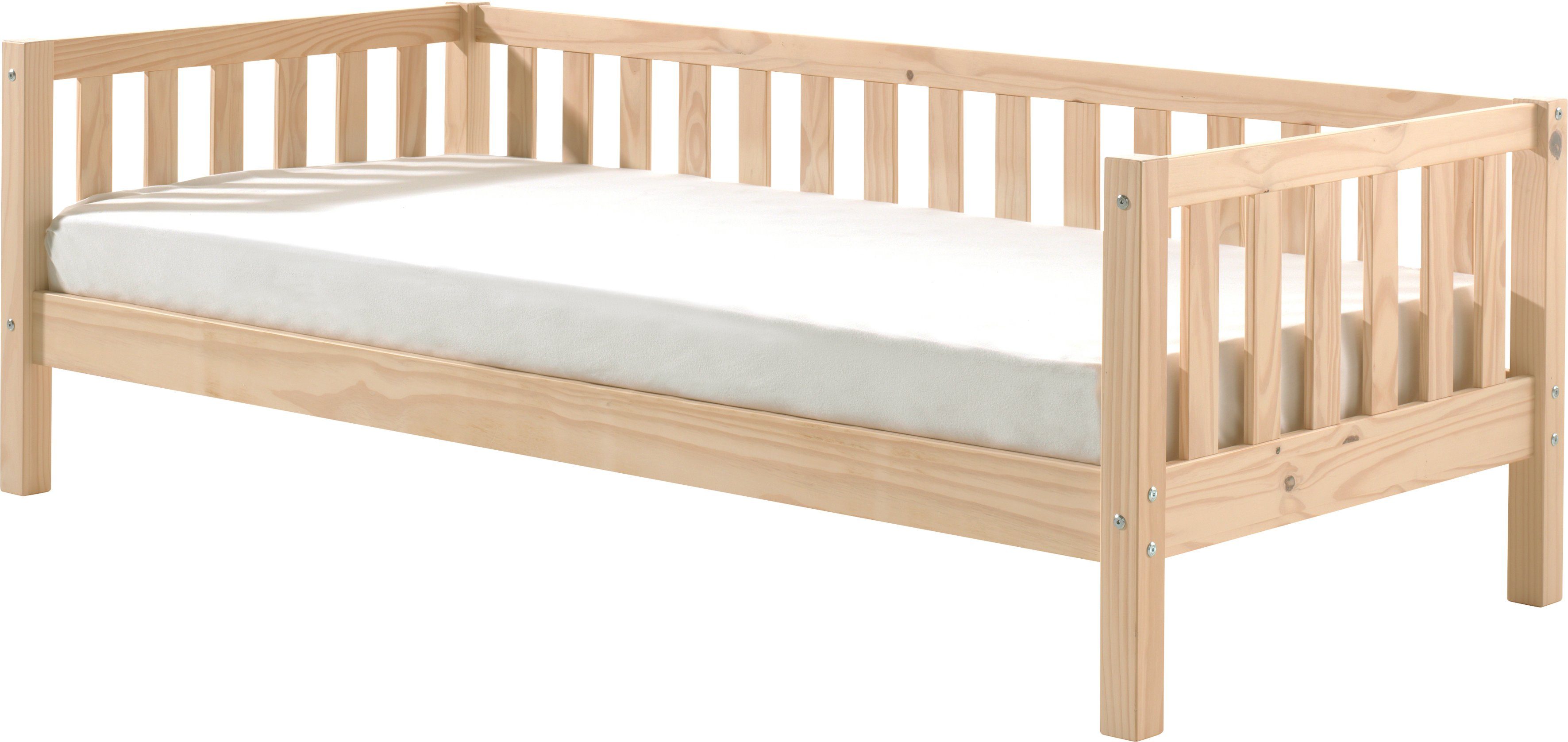 Vipack 1-persoonsledikant Sprossenomranding, massief dennenhout, stevig gebouwd en tijdloos design