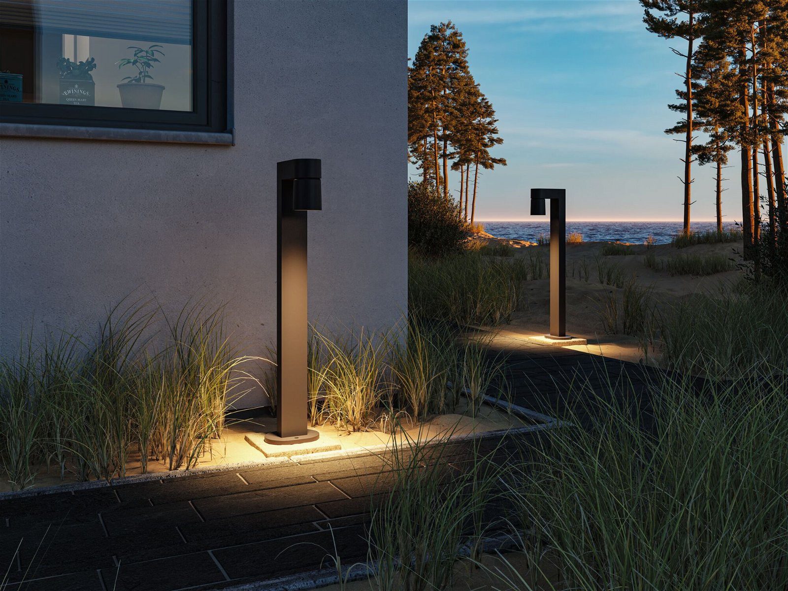 Paulmann Led-bolderlamp Kimu IP44 822mm 3000K 8W 500lm 230V 70° Antraciet Aluminium (1 stuk)