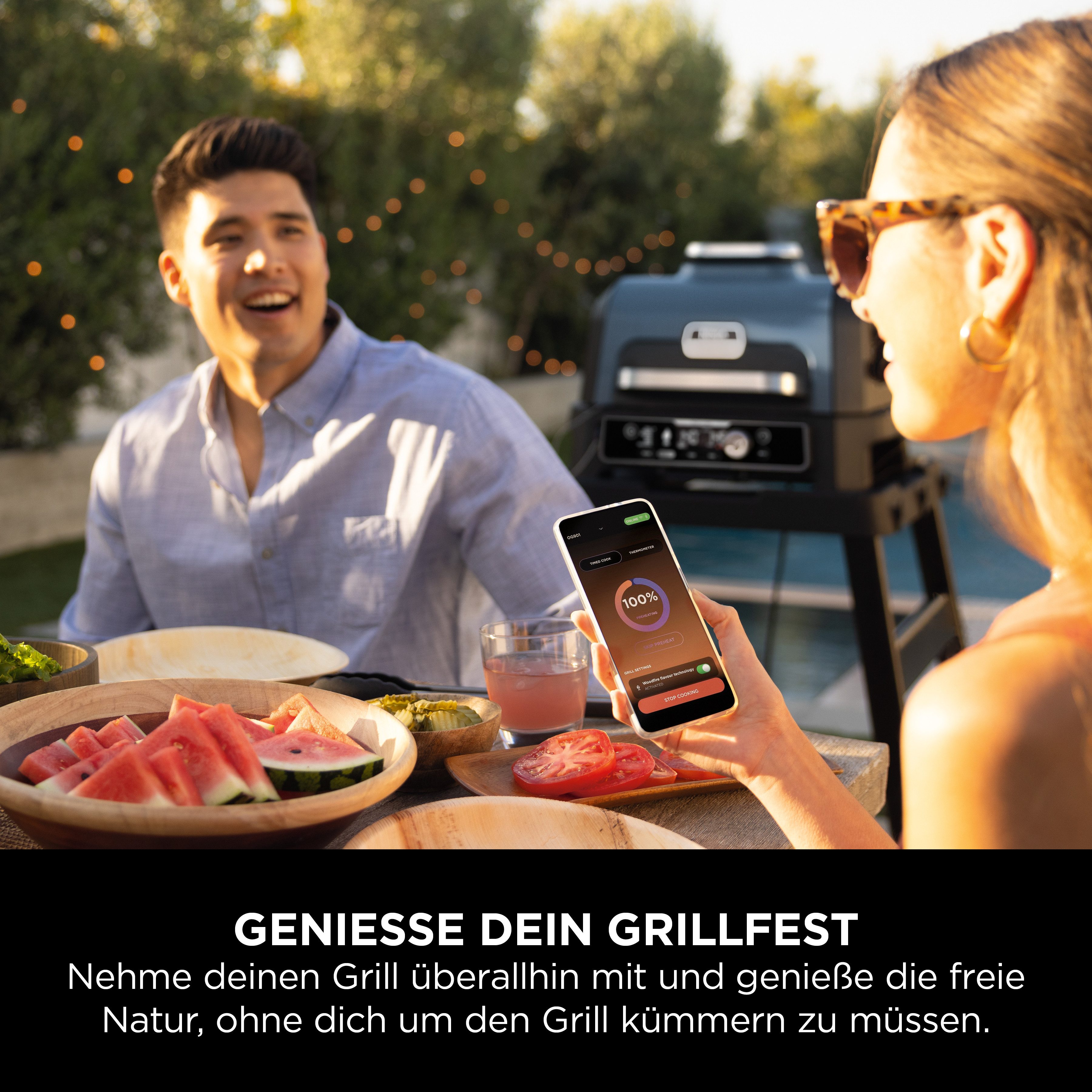 NINJA Tafelgrill Woodfire Pro Connect XL OG901EU