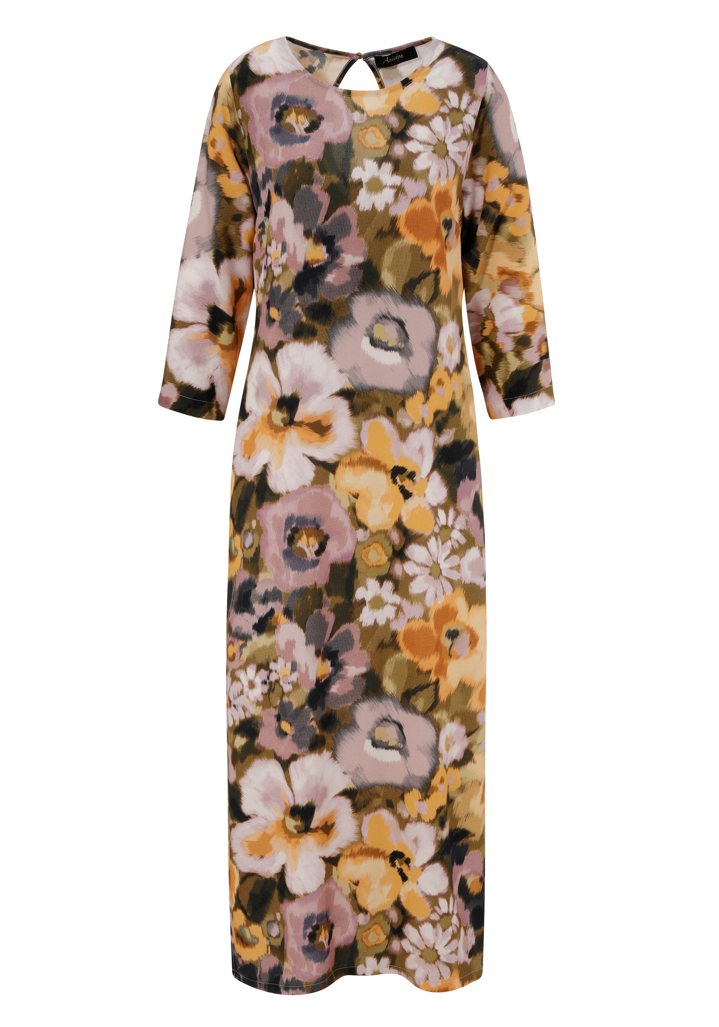 Aniston CASUAL Maxi-jurk met bloemenprint in batik-look - elk stuk is uniek