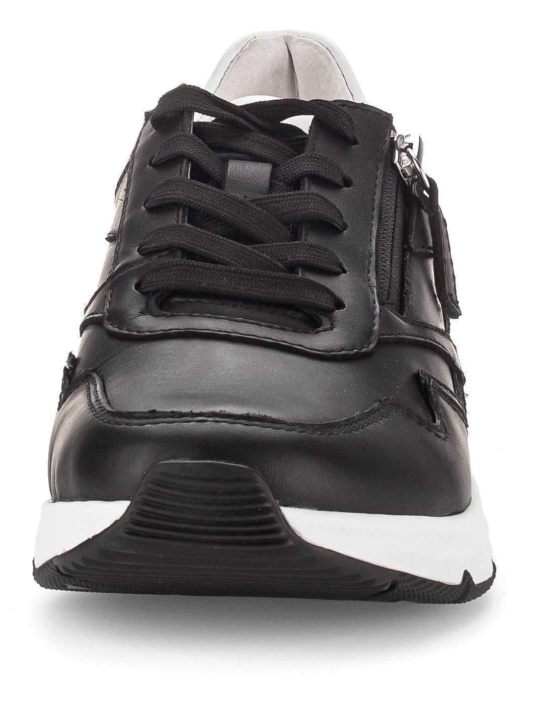 Gabor Rollingsoft Sneakers met sleehak , vrijetijdsschoen, lage schoen, veterschoen met schachtversteviging