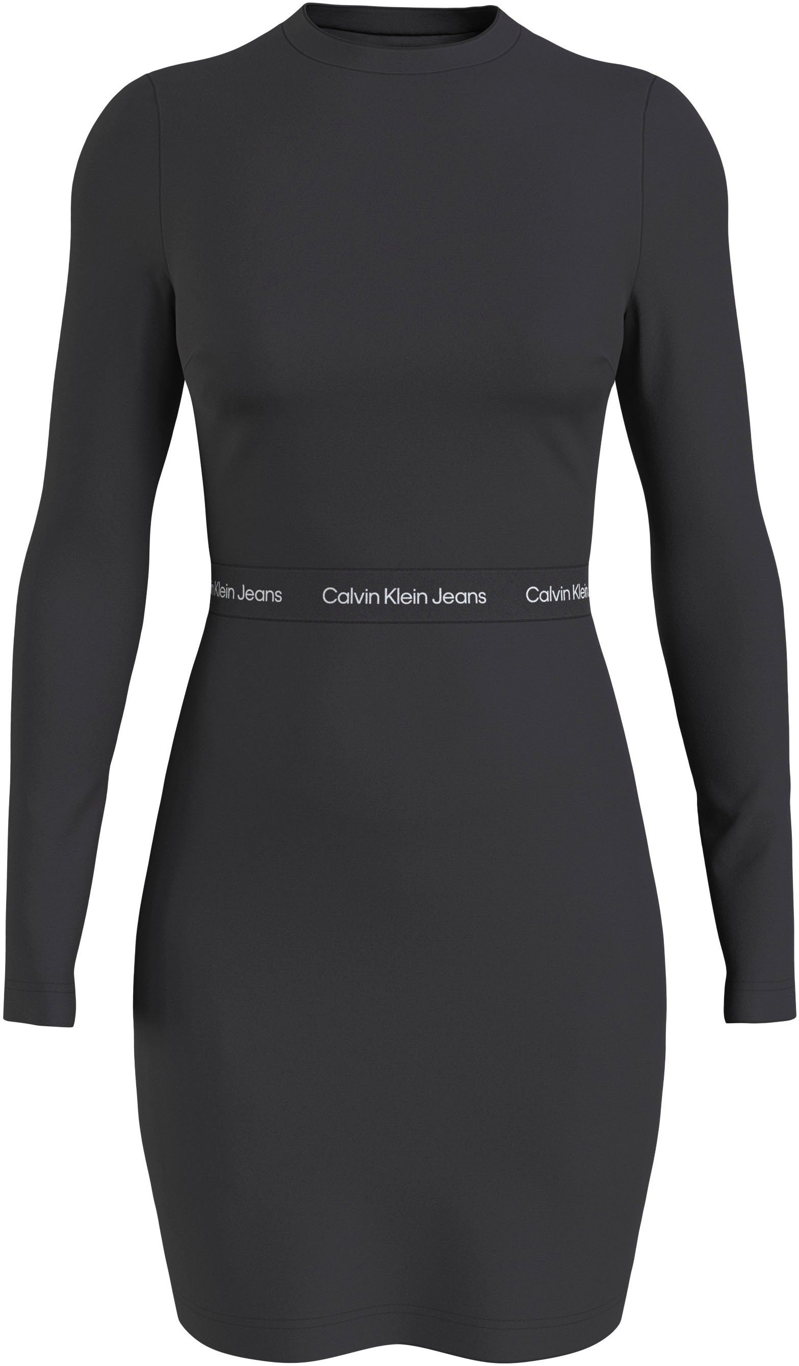 Calvin Klein Jerseyjurk LOGO ELASTIC MILANO LS DRESS