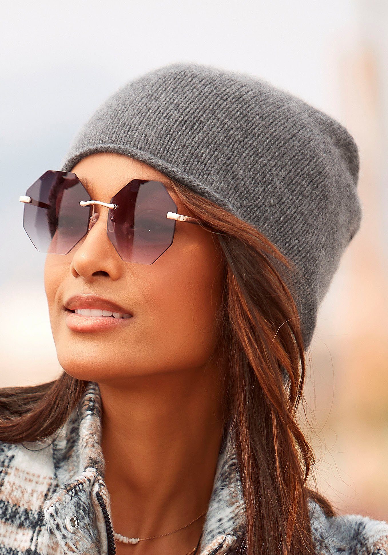 Lascana Beanie Gebreide muts Fijn breiwerk met rolrand, wintermuts, herfstmuts, muts