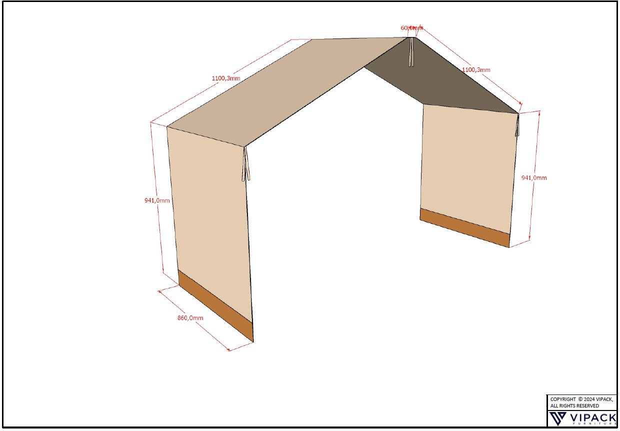 Home affaire Huisbed Forrest met dakconstructie, textielhemel, later om te bouwen tot een eenpersoonsbed