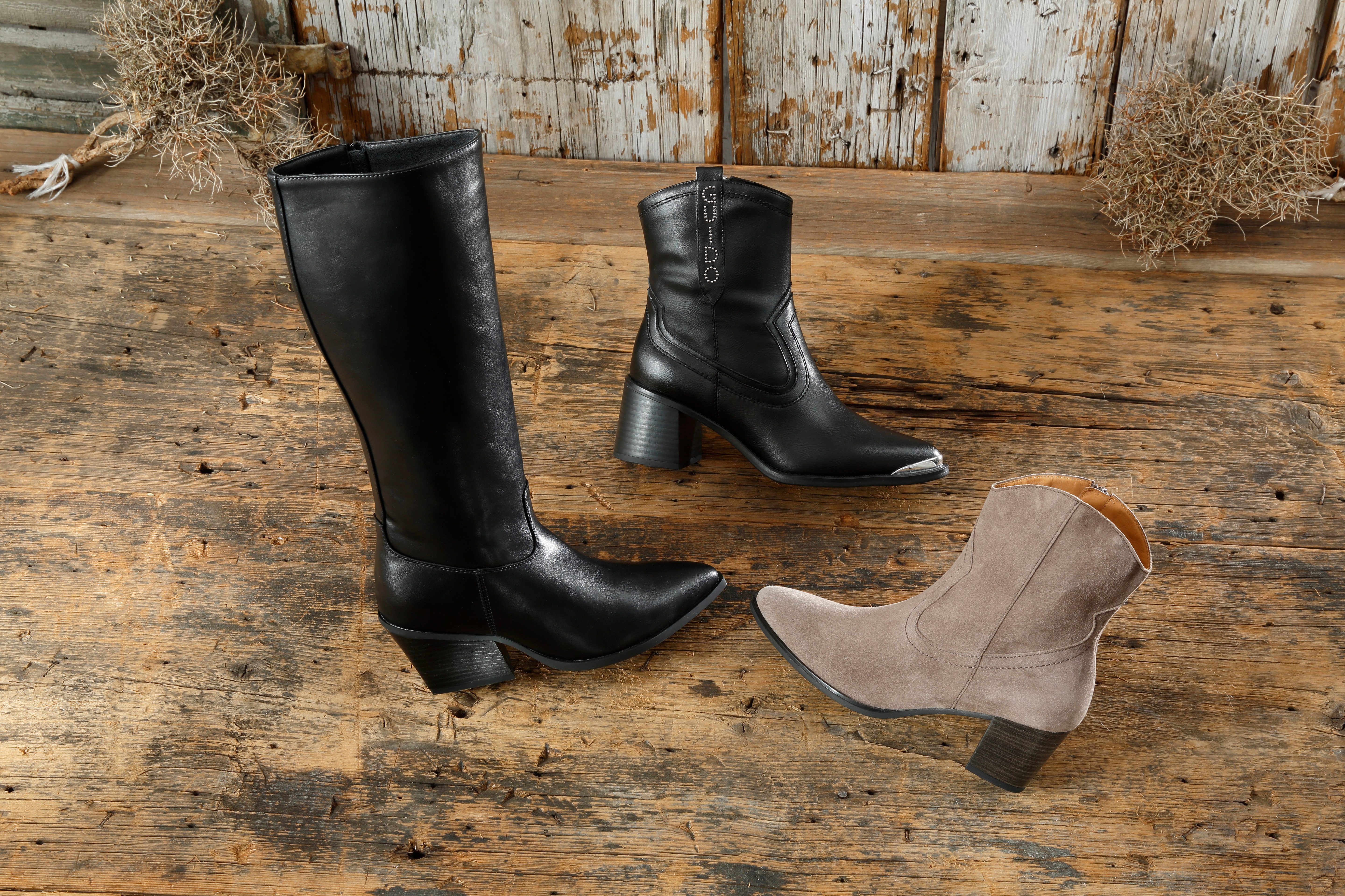 Aniston SHOES Laarzen cowboystiefels, westernlook, in spitse vorm - nieuwe collectie