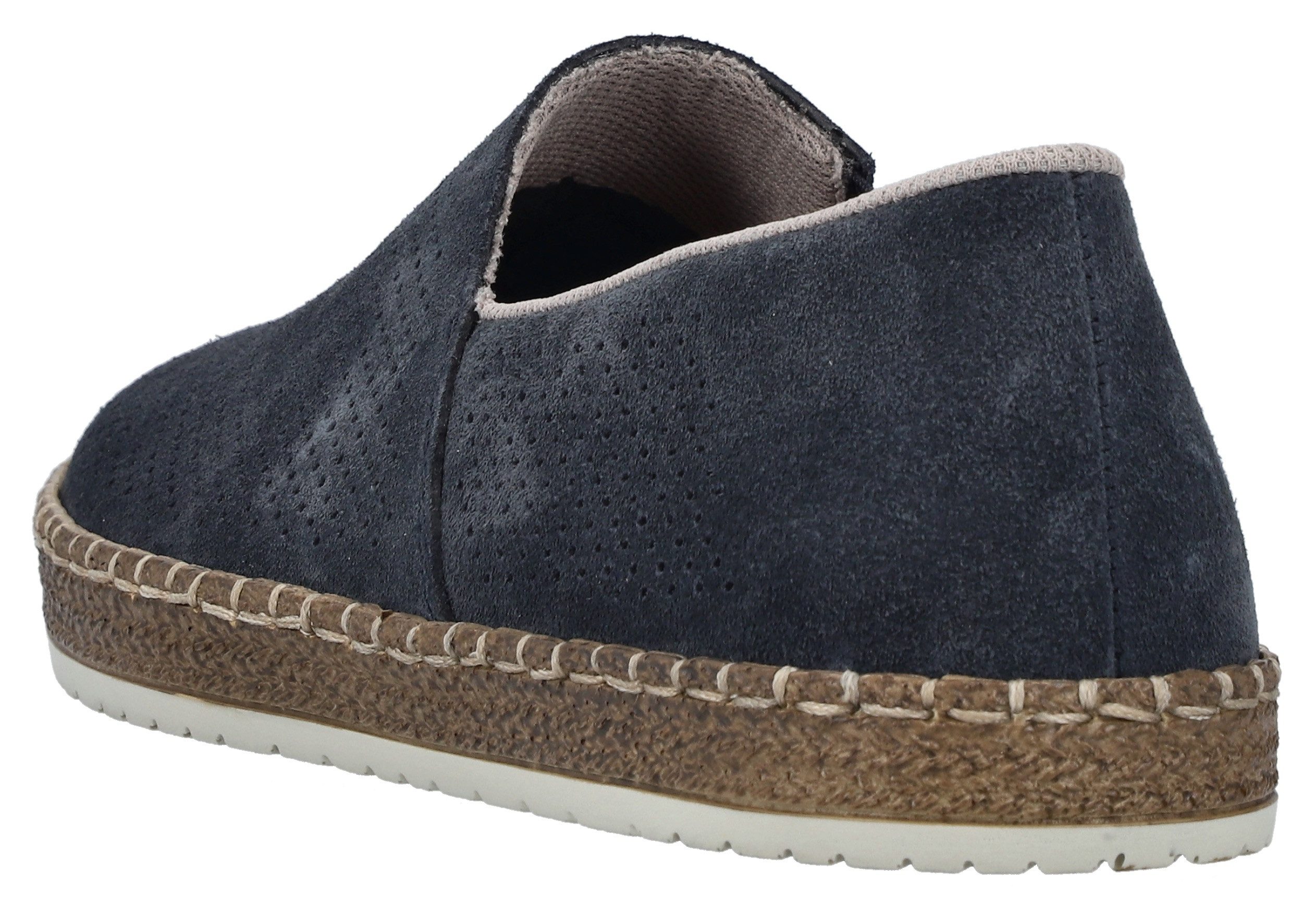 Rieker Instappers , instapschoen, casual slipper, moccasin met perforatie