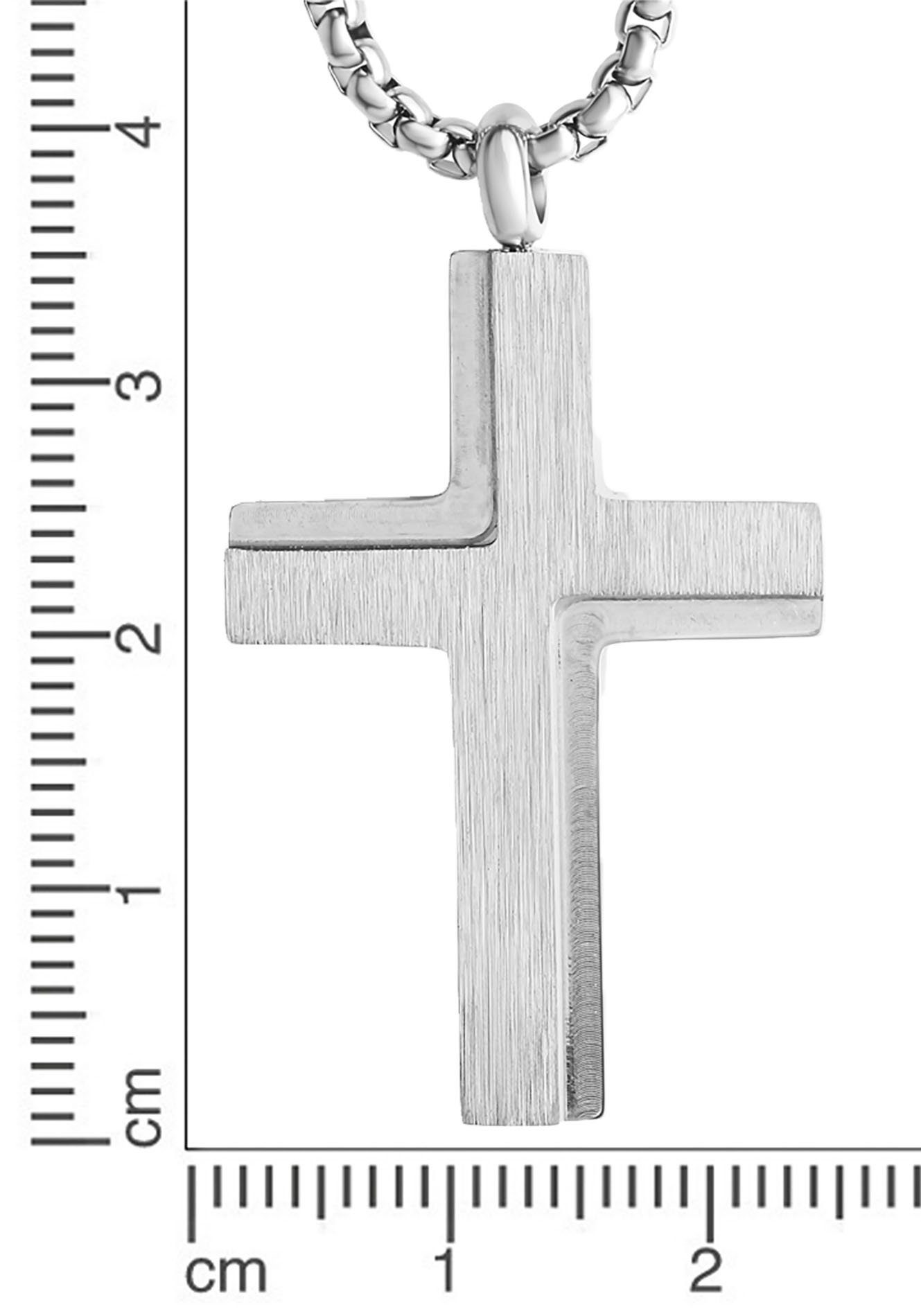 Firetti Ketting met hanger Sieraad cadeau kruis met zirkoon (synthetisch)