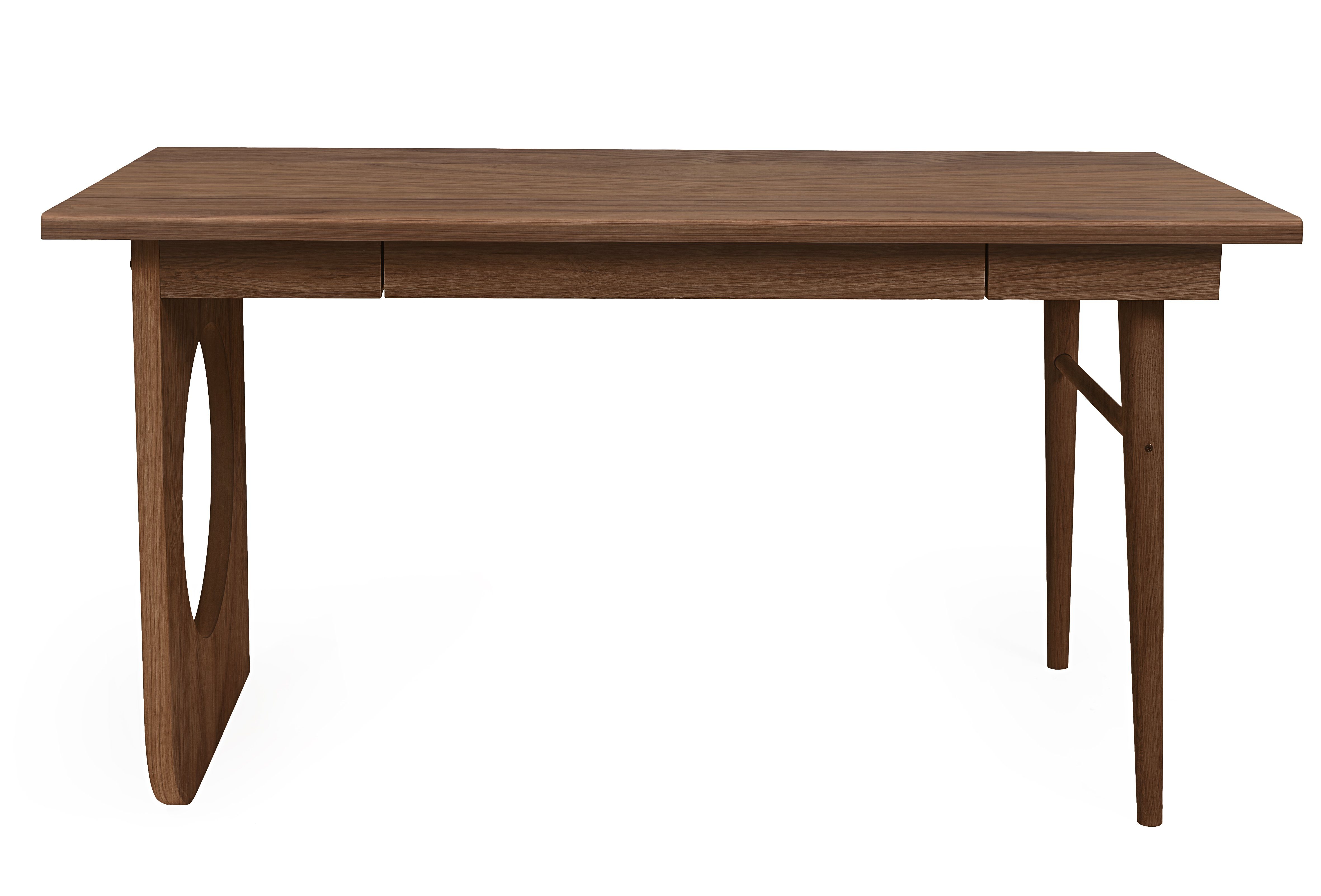 Woodman Bureau BAU chique houtfineer in notenkleur, breedte 140 cm bureaus bruin