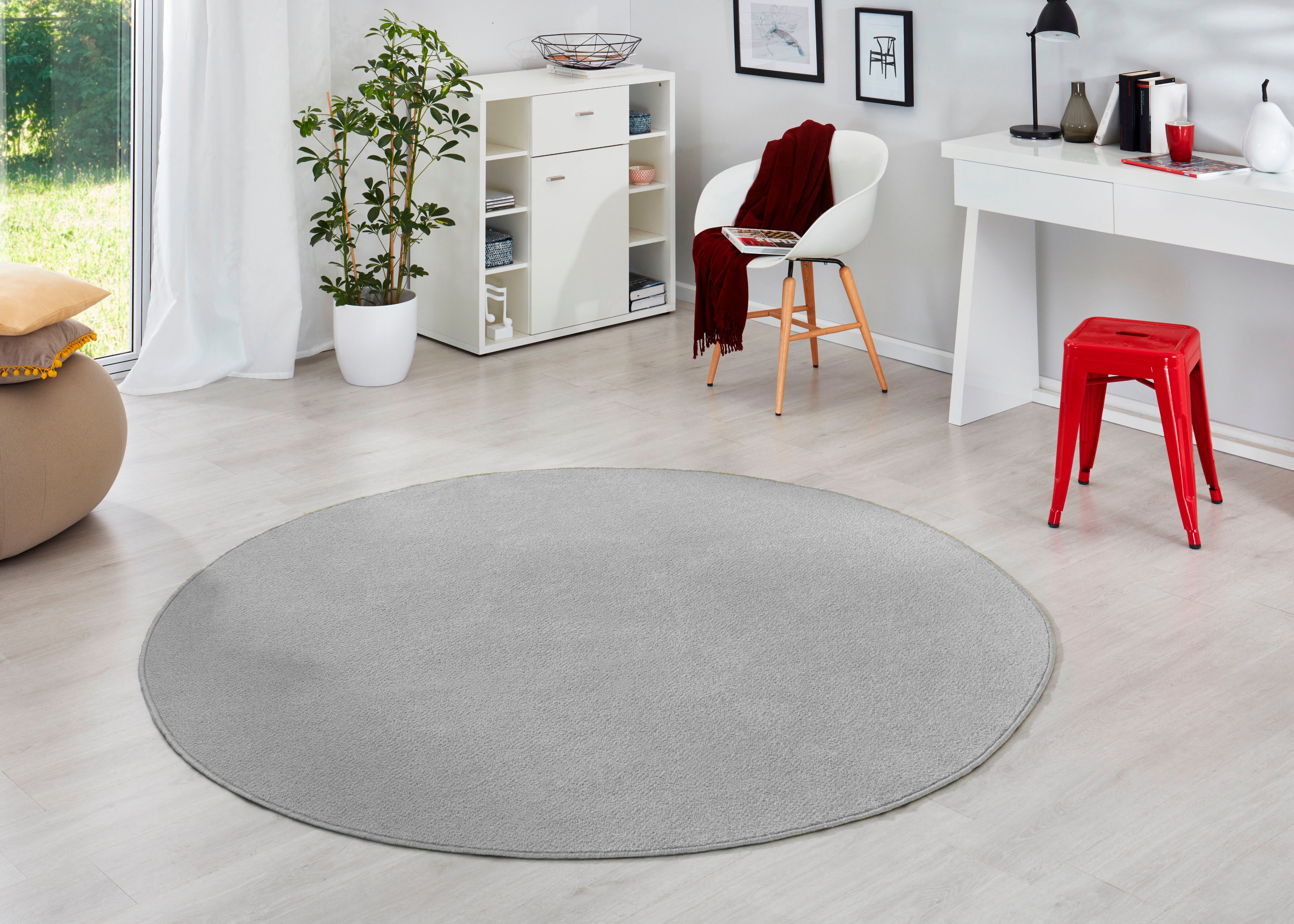 HANSE Home Vloerkleed Fancy Korte pool, zacht, uni, woonkamer, slaapkamer, eetkamer