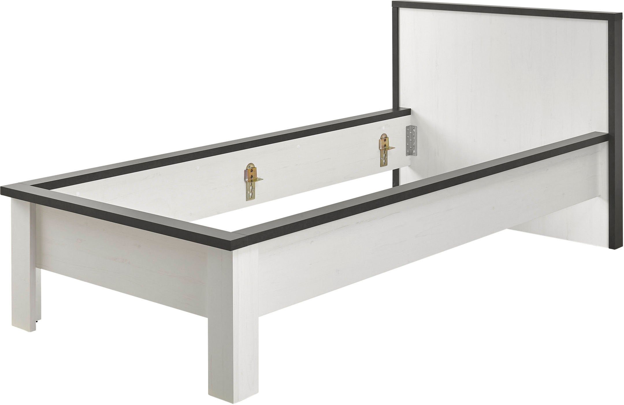 Home affaire 1-persoonsledikant SHERWOOD ligoppervlak 90/140 of 180x200 cm van fsc®-gecertificeerd houtmateriaal, rustieke landhuisstijl