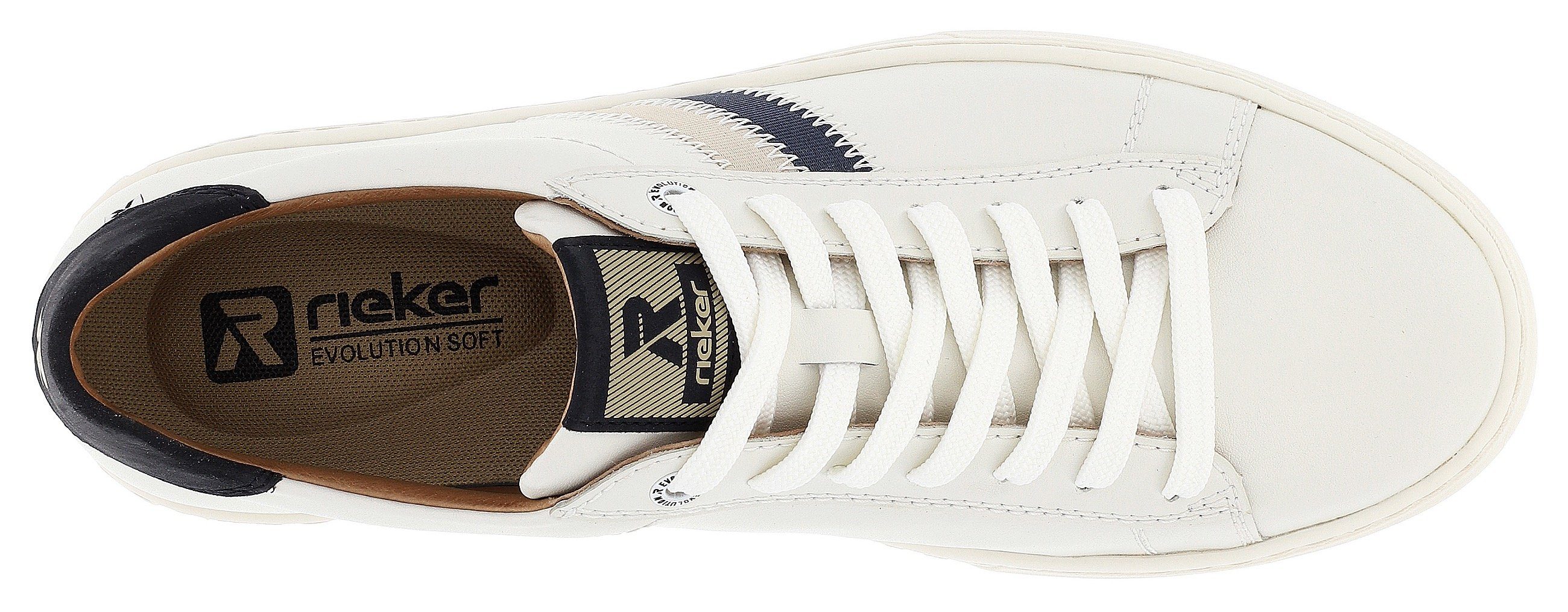 RIEKER Sport Sneakers met leren binnenvoering, vrijetijdsschoen, lage schoen, veterschoen