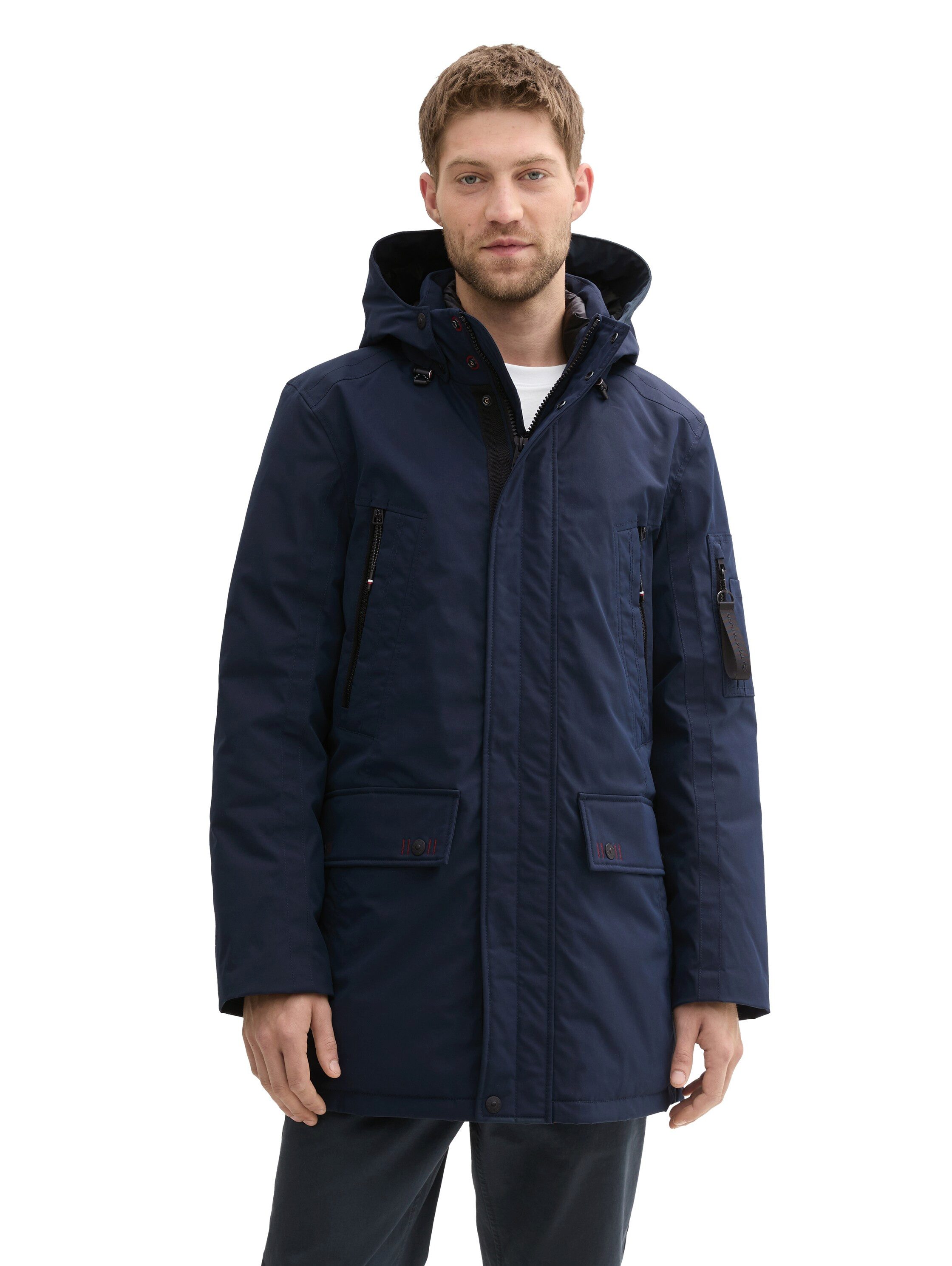 Tom Tailor Parka met een capuchon heren winterjassen maat XXXL blauw