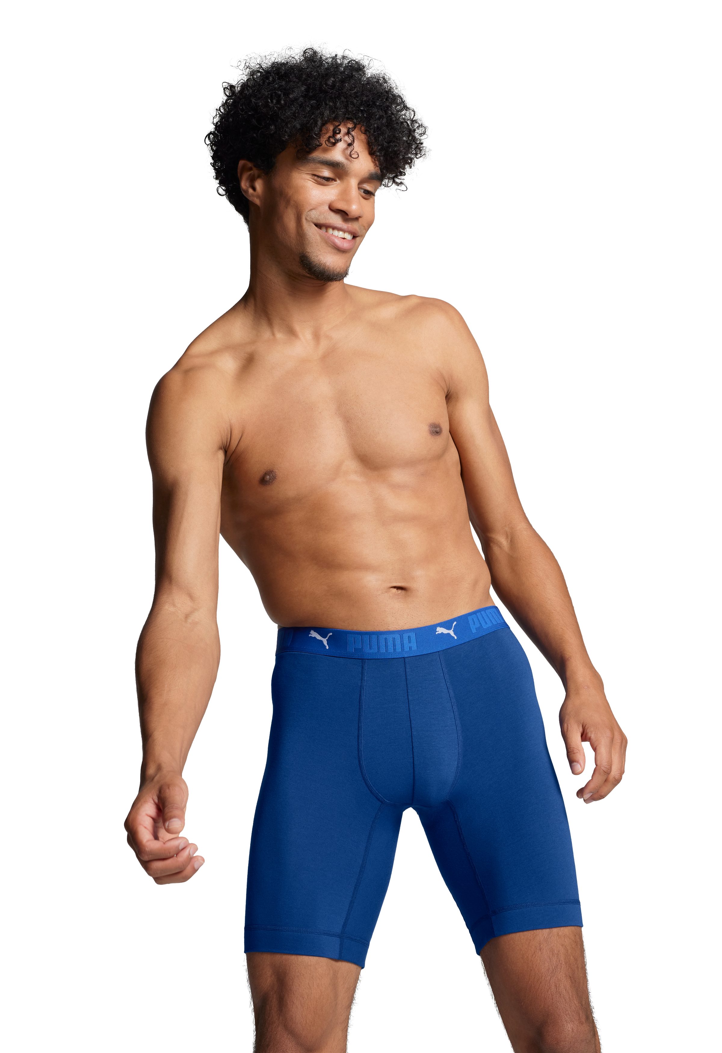 PUMA Boxershort PUMA MEN SPORT COTTON LONG BOXERS 2P (2 stuks, Set van 2)