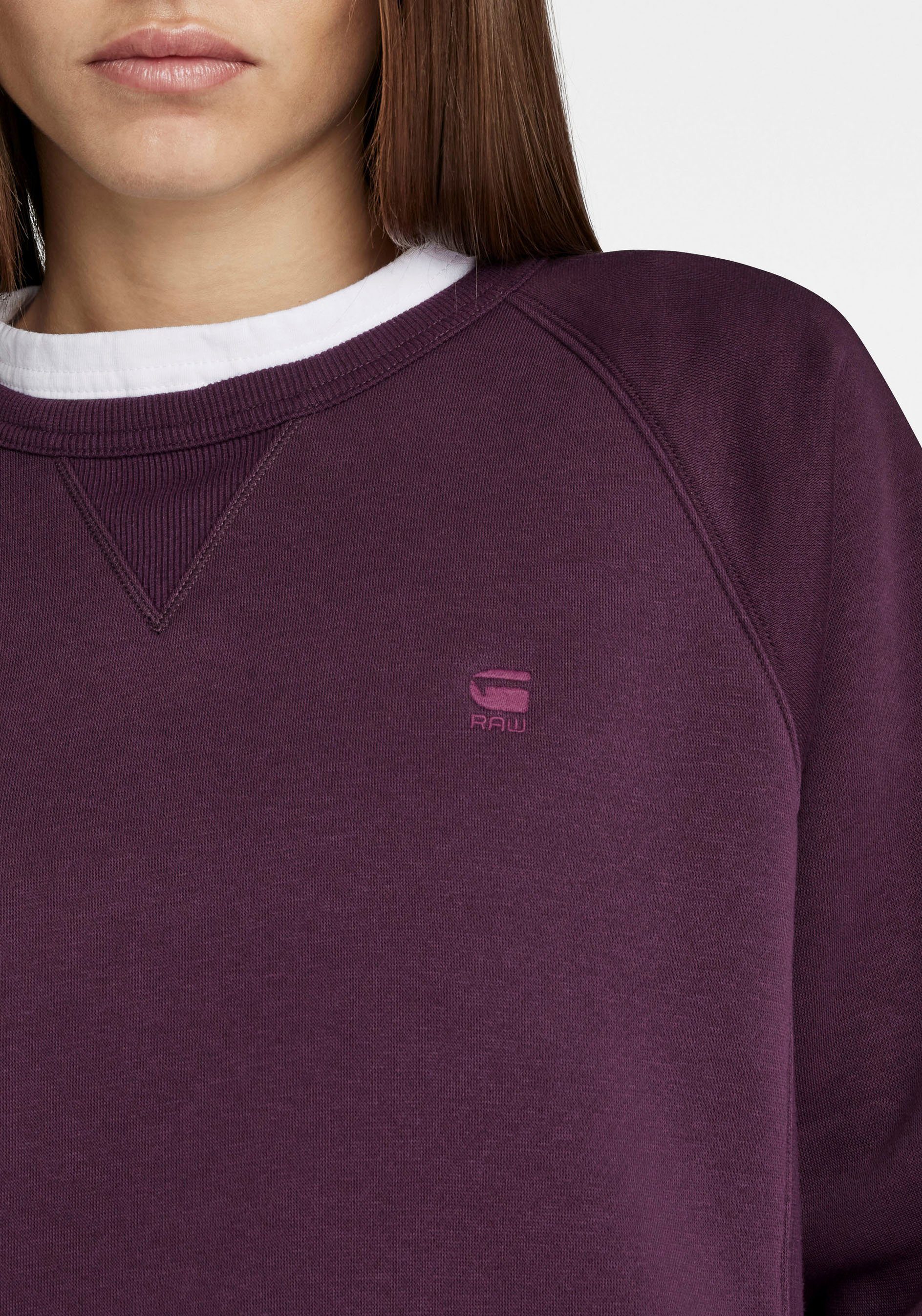 G-Star RAW Sweatshirt Premium Core 2.0 sweatshirt met ronde hals en driehoekige inzet