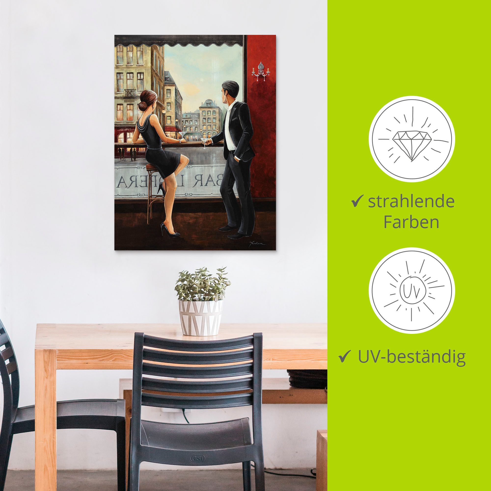 Artland Artprint Beer als artprint van aluminium, artprint voor buiten, artprint op linnen, poster, muursticker