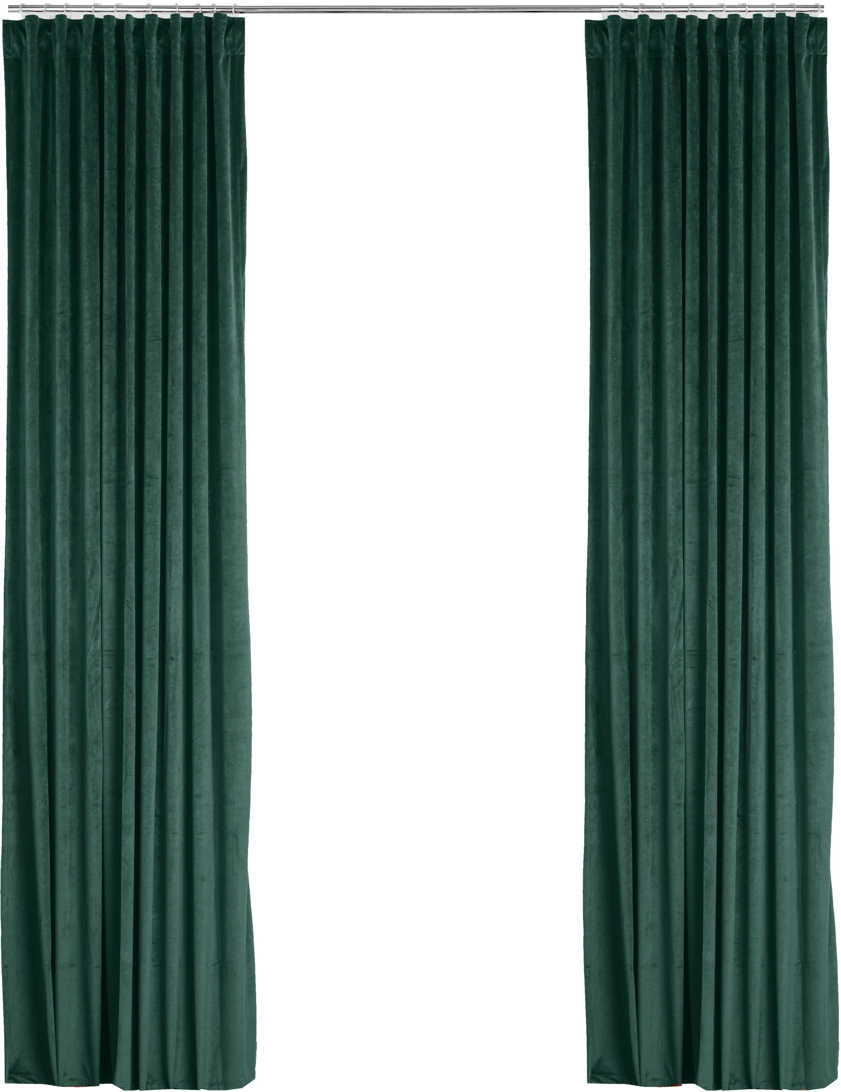 my home Gordijn Velvet uni Fluweel, set van 2, gordijn, chic, uni (2 stuks)