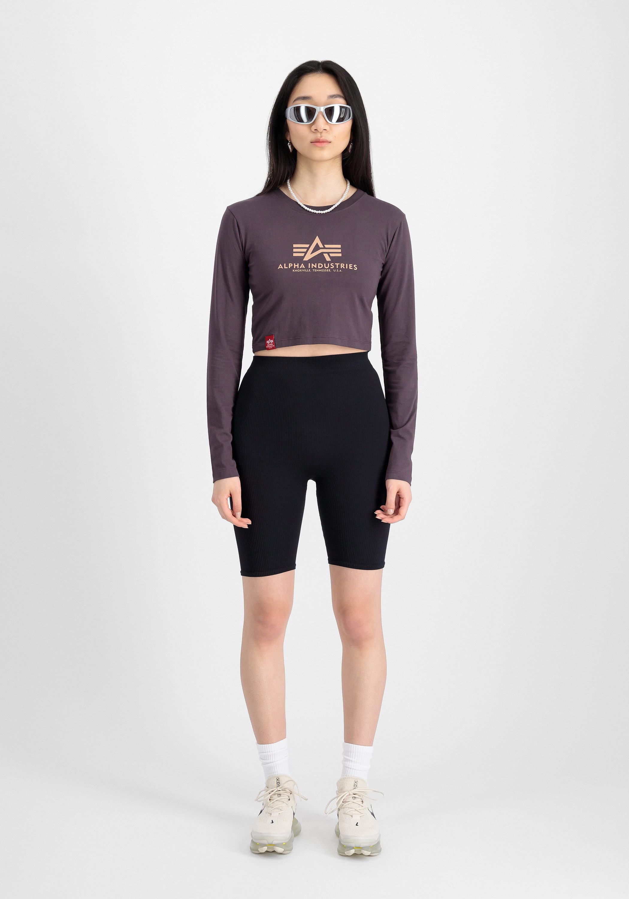 Alpha Industries Sweater Alpha Industries Women - Longsleeves Basic Cropped Longsleeve W