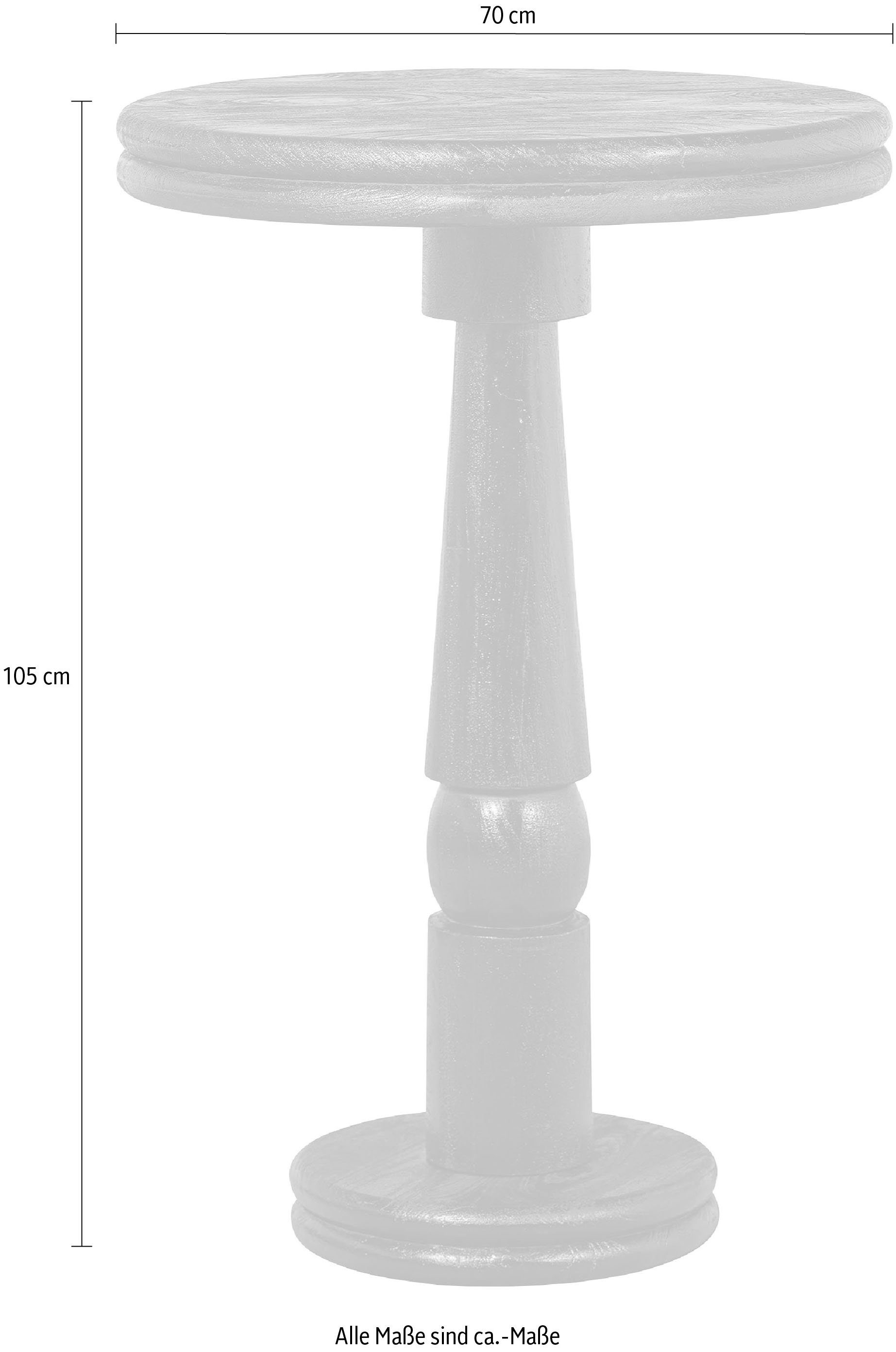 WOOOD Bartafel KOLBY van mangohout, h 105 cm x ø 70 cm