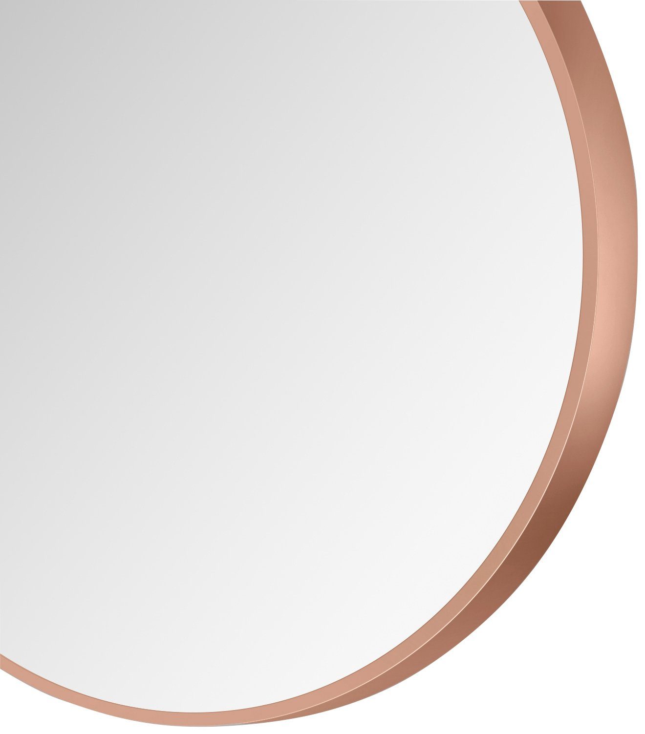 Talos Wandspiegel decoratieve ronde spiegel met aluminiumframe, ø 50 cm