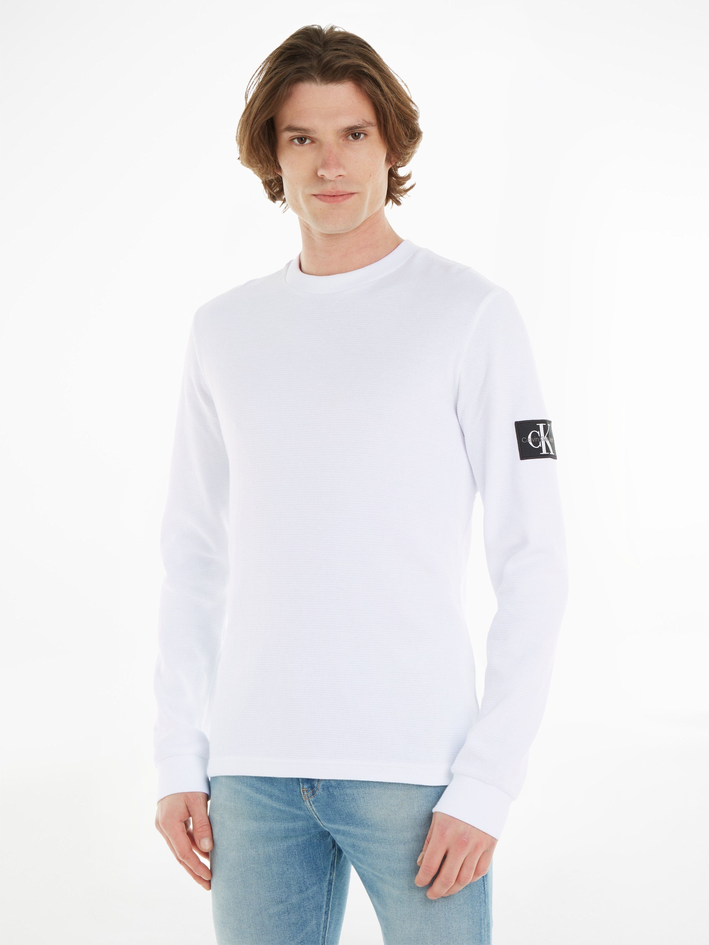 Calvin Klein Shirt met lange mouwen BADGE WAFFLE LS TEE