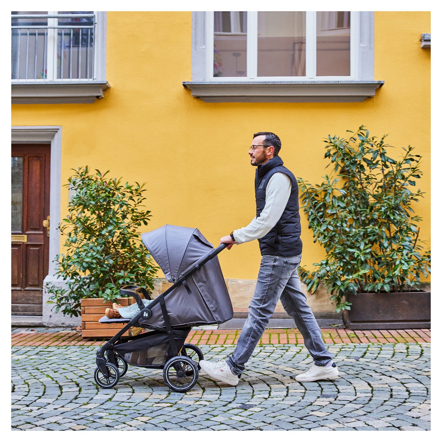 Hauck Kinder-buggy Shop N Care, Dusty Blue tot 22 kg belastbaar, compatibel met babyschaal