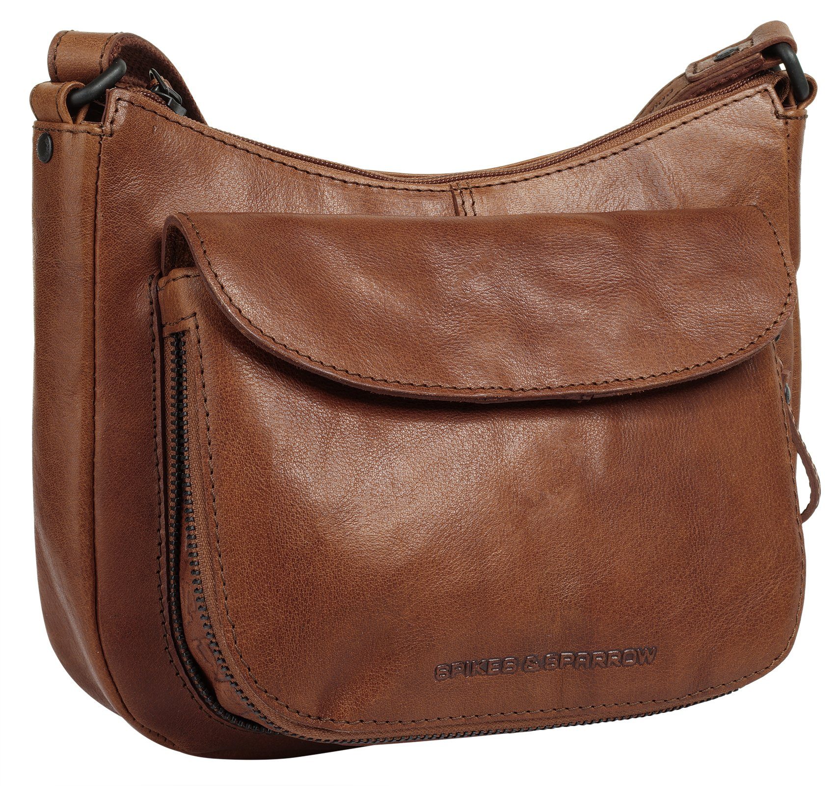 Spikes & Sparrow Schoudertas echt leder