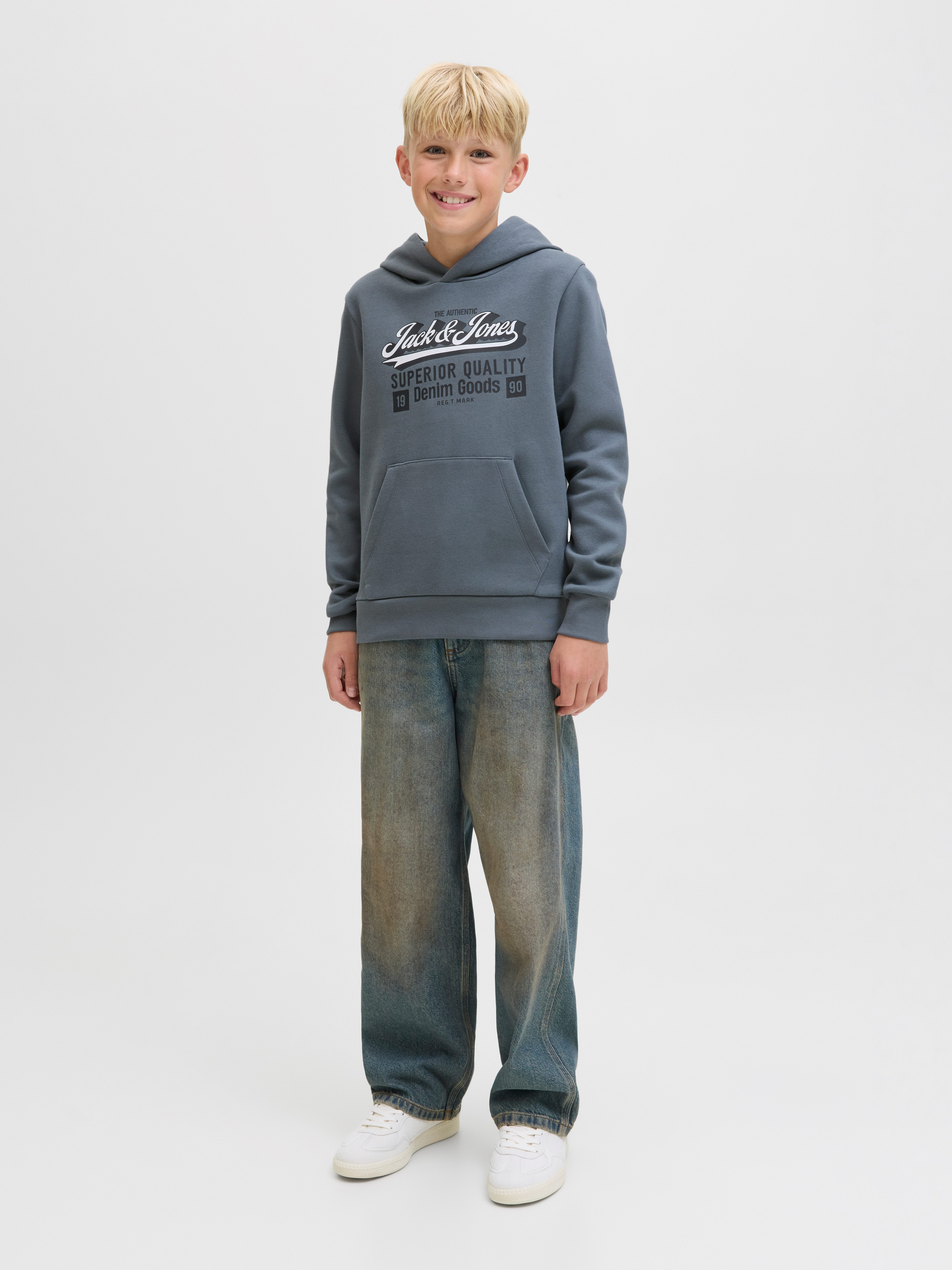 Jack & Jones Junior Hoodie JJELOGO SWEAT HOOD 2 COL AW25 NOOS JNR