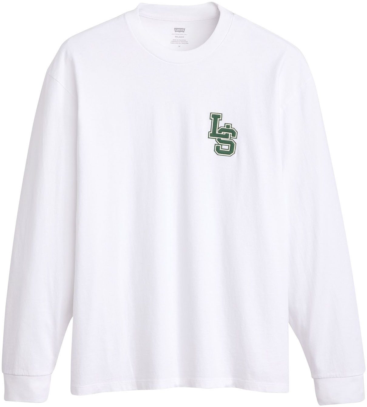 Levi's® Shirt met lange mouwen LS CLASSIC RELAXED TEE met letterprint/borduring op de borst