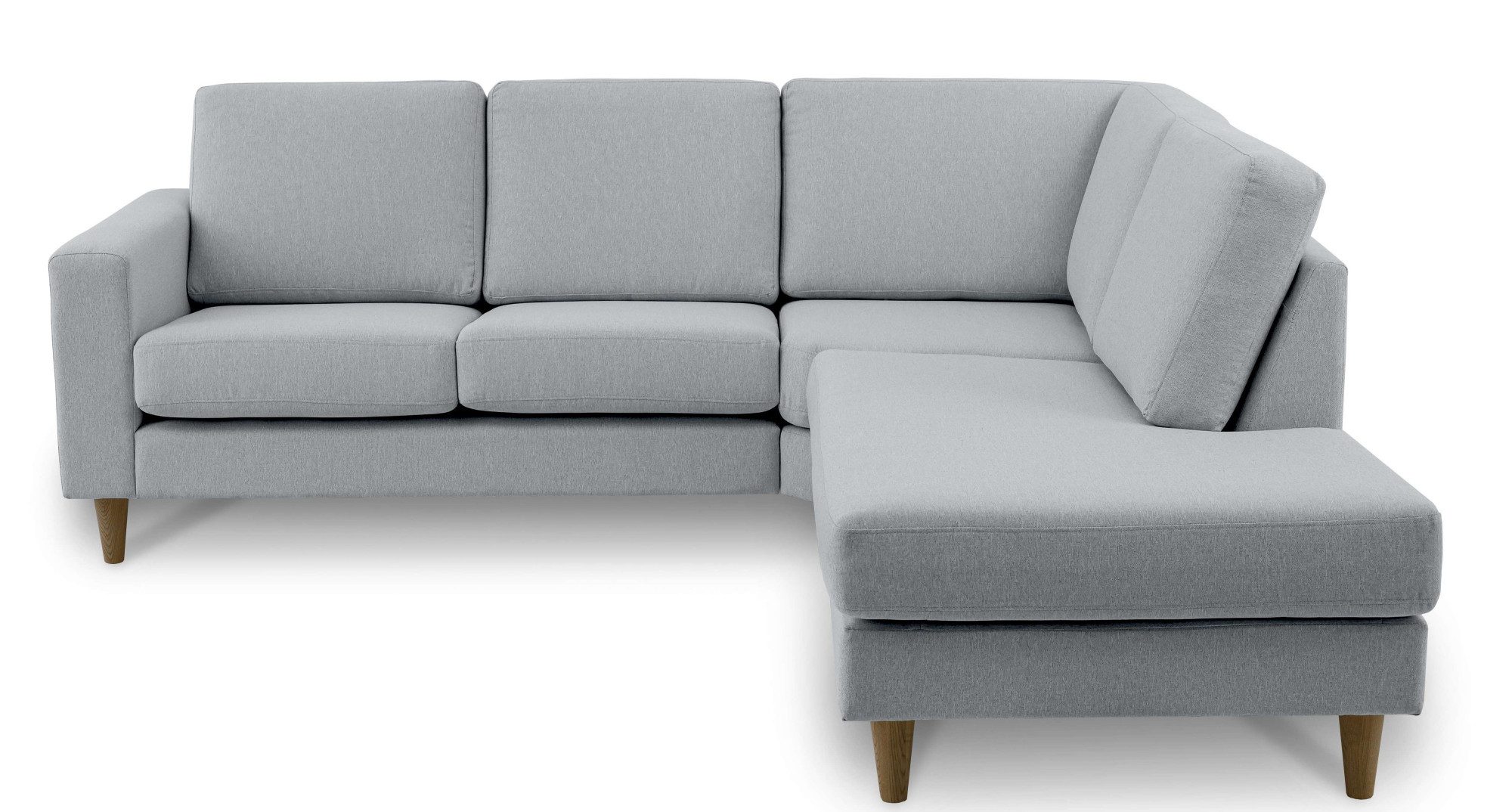 andas Hoekbank Tvinno in scandinavische stijl, l-vorm, met massief houten poten, breedte 230 cm