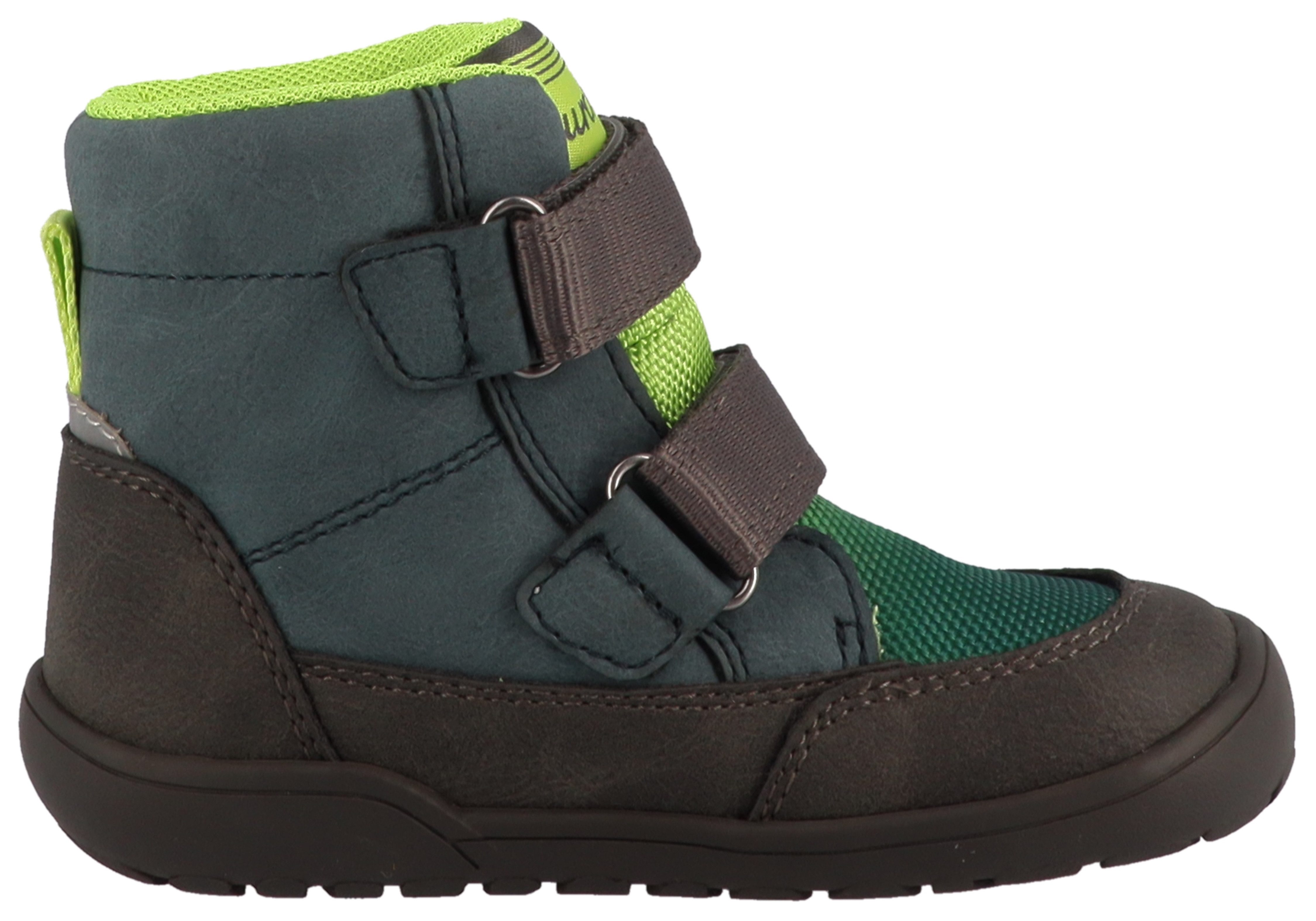 Lurchi Barefootschoenen Jimmy Barefoot TEX Klittenbandboots met TEX, maatsjabloon om te downloaden