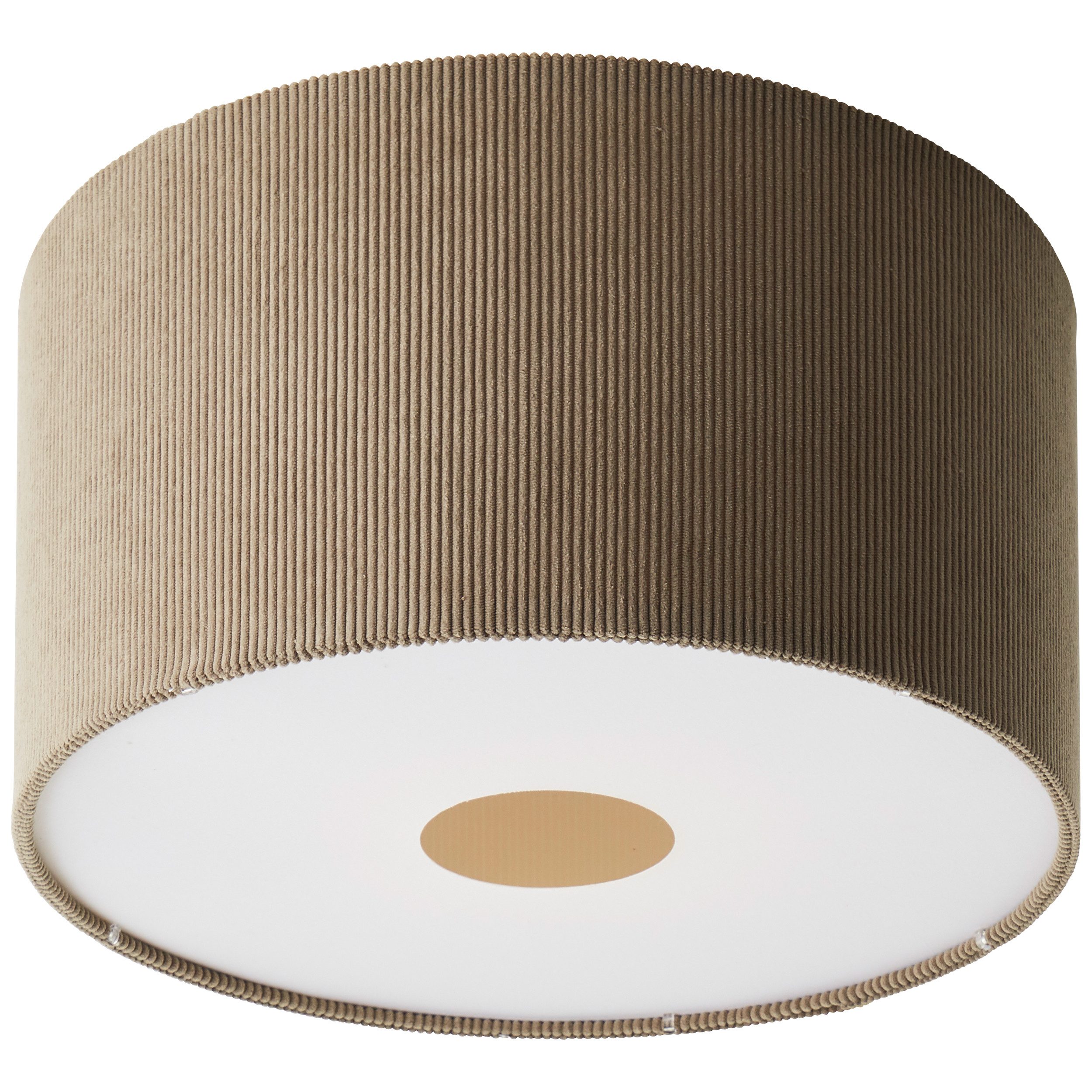 Brilliant Leuchten Plafondlamp TONY met cord-lampenscherm, 23 x 45 cm, e27, textiel, grijs (1 stuk)