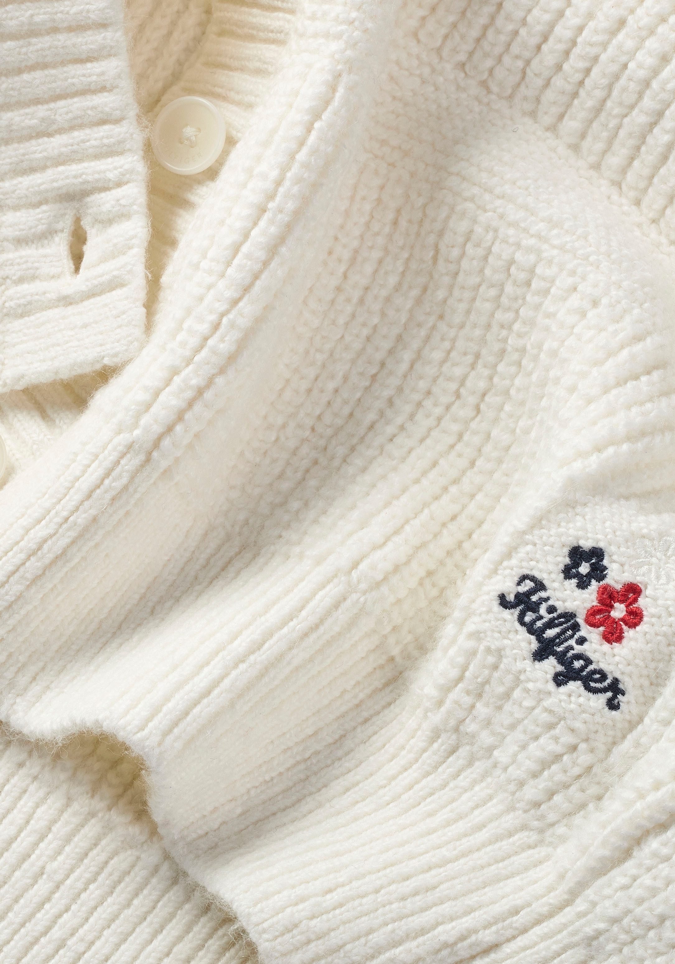 Tommy Hilfiger Vest MIX TEXTURED CARDIGAN Kinderen tot 16 jaar met logostiksel