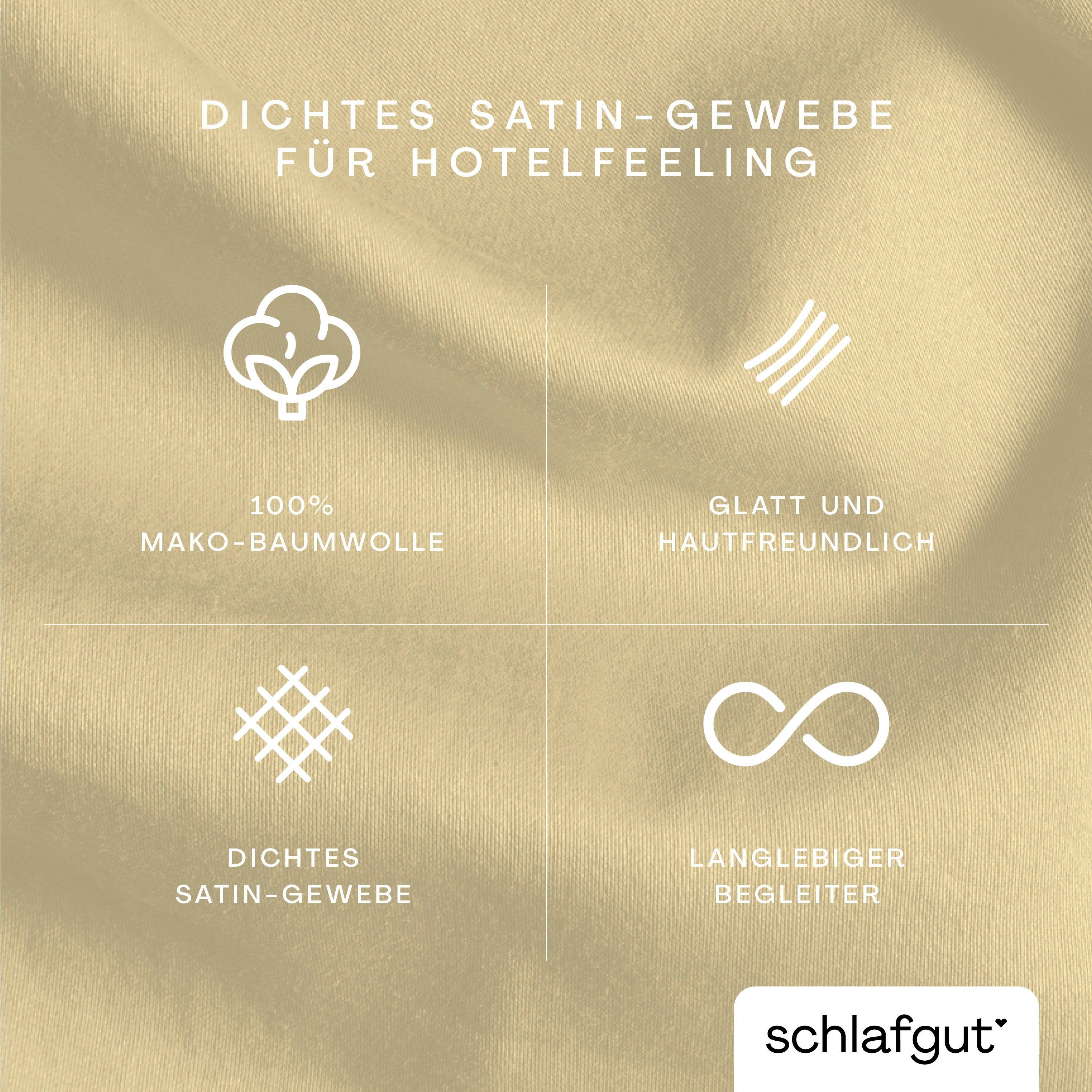 Schlafgut Dekbedovertrek Woven Satin bijzonder dicht geweven, mix & match: bijpassende kussenhoes verkrijgbaar (1 stuk)