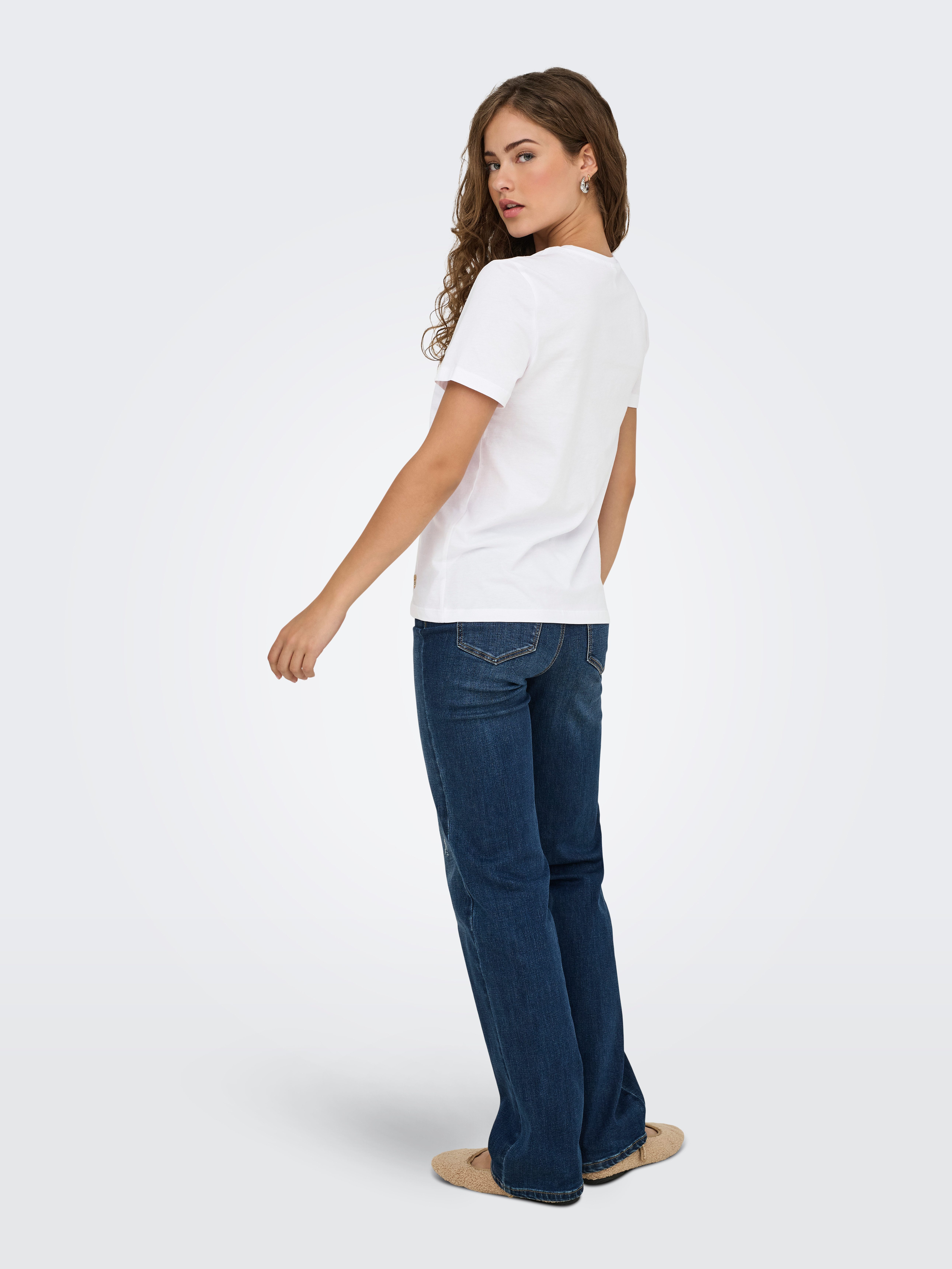 Only Shirt met korte mouwen ONLKETTY LIFE S/S O-NECK TOP JRS NOOS