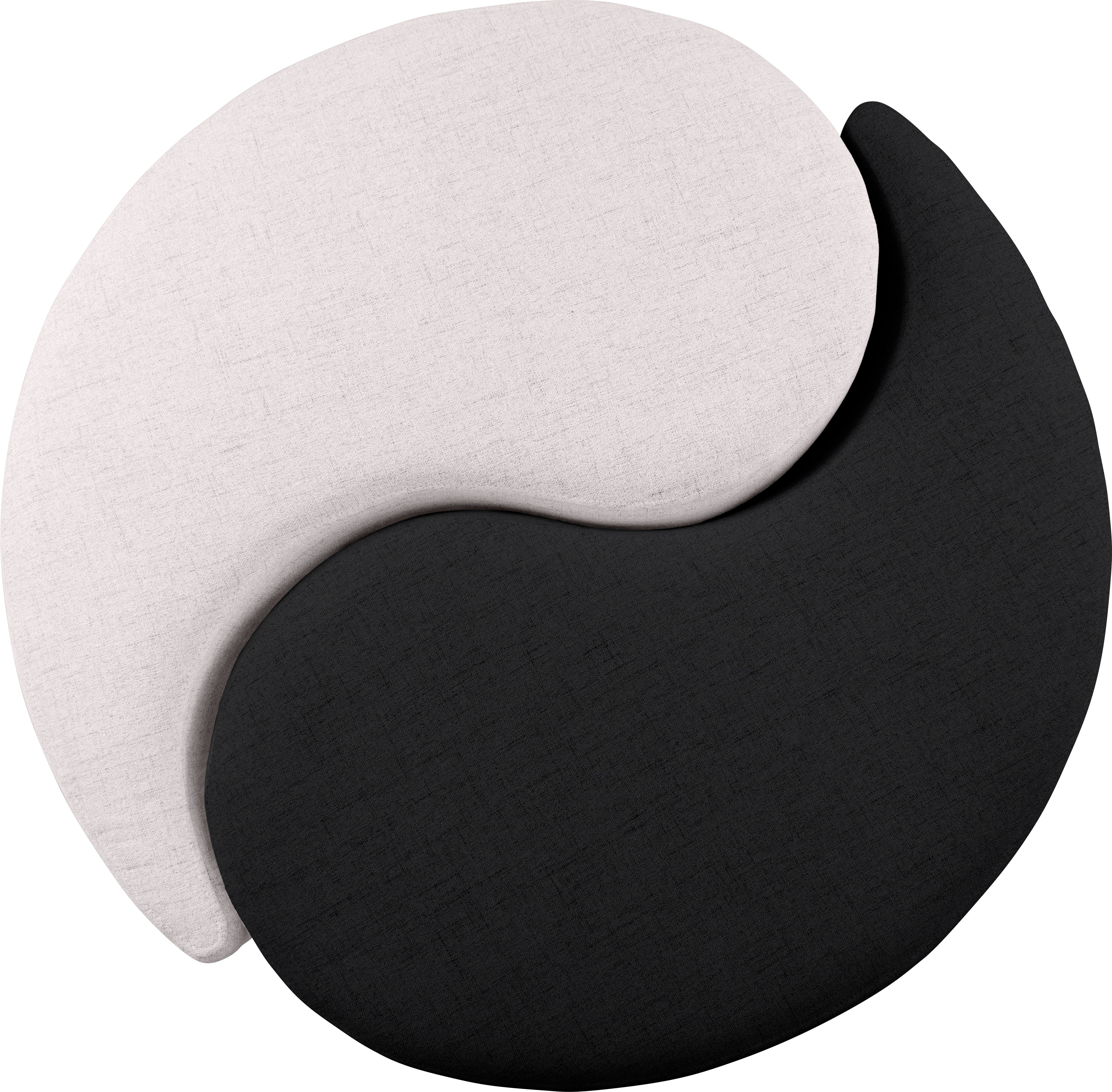 Home affaire Hocker Yin&Yang diameter 82 cm 2-delig, afzonderlijk plaatsbaar of yin-yang-look