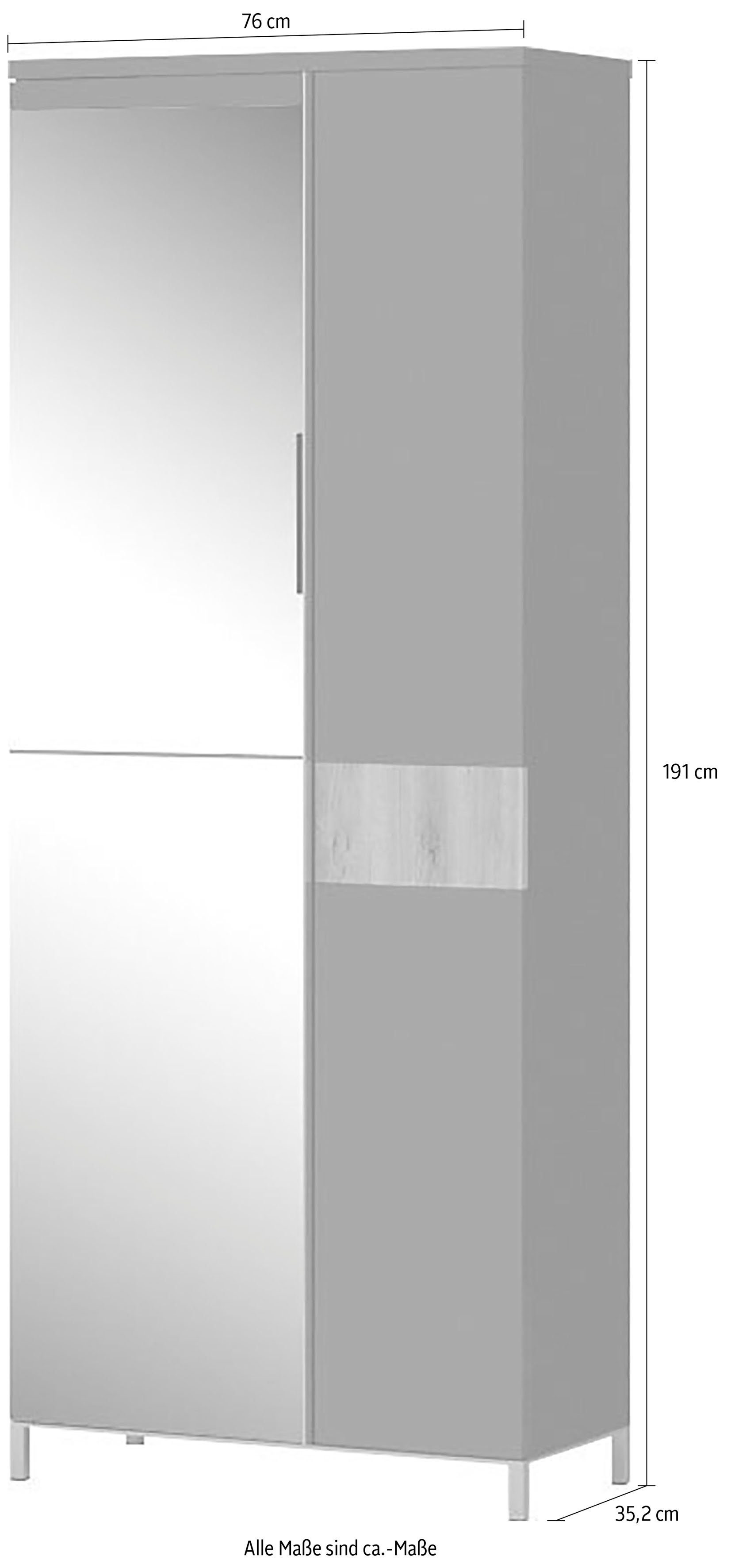 Places of Style Kledingkast Onyx UV gelakt, met soft close-functie