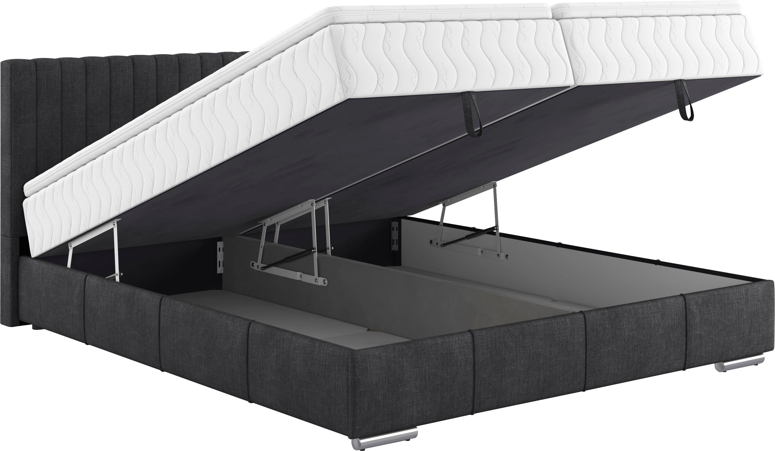 INOSIGN Boxspring Thor met bedbodem, incl. matras, topverkoper Topmatras en sierkussen, in verschillende hardheden beschikbaar