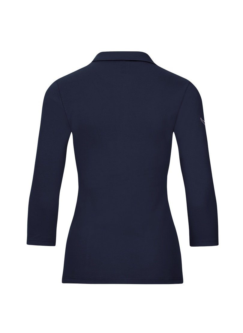 Trigema Poloshirt TRIGEMA poloshirt met kristallen (1-delig)
