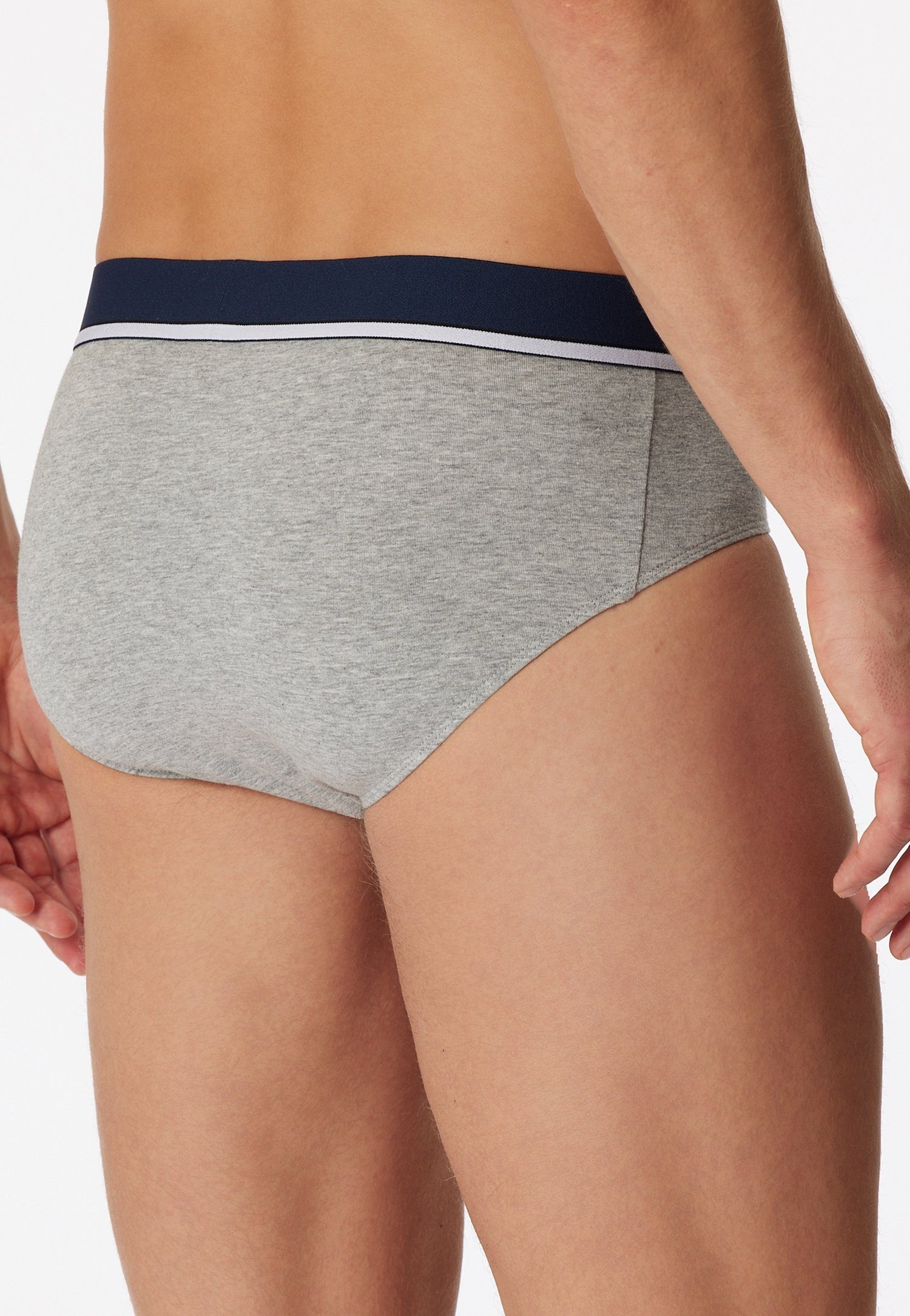 Schiesser Rio-slip 95/5 met sportieve logo-webgummiband met smalle witte aanzet (3 stuks)