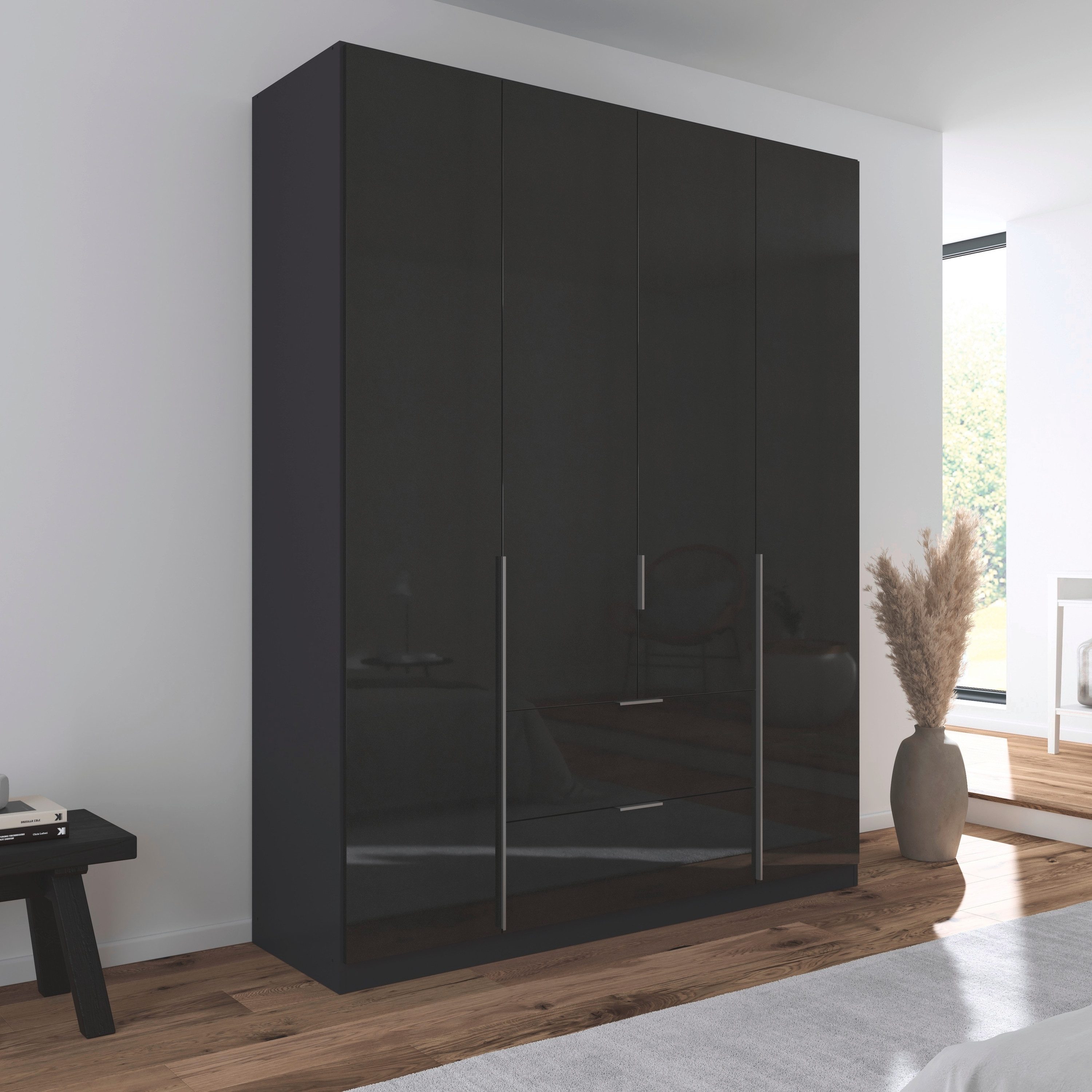 rauch Draaideurkast Kledingkast kast garderobe AGORDO met decor- of hoogglansfront