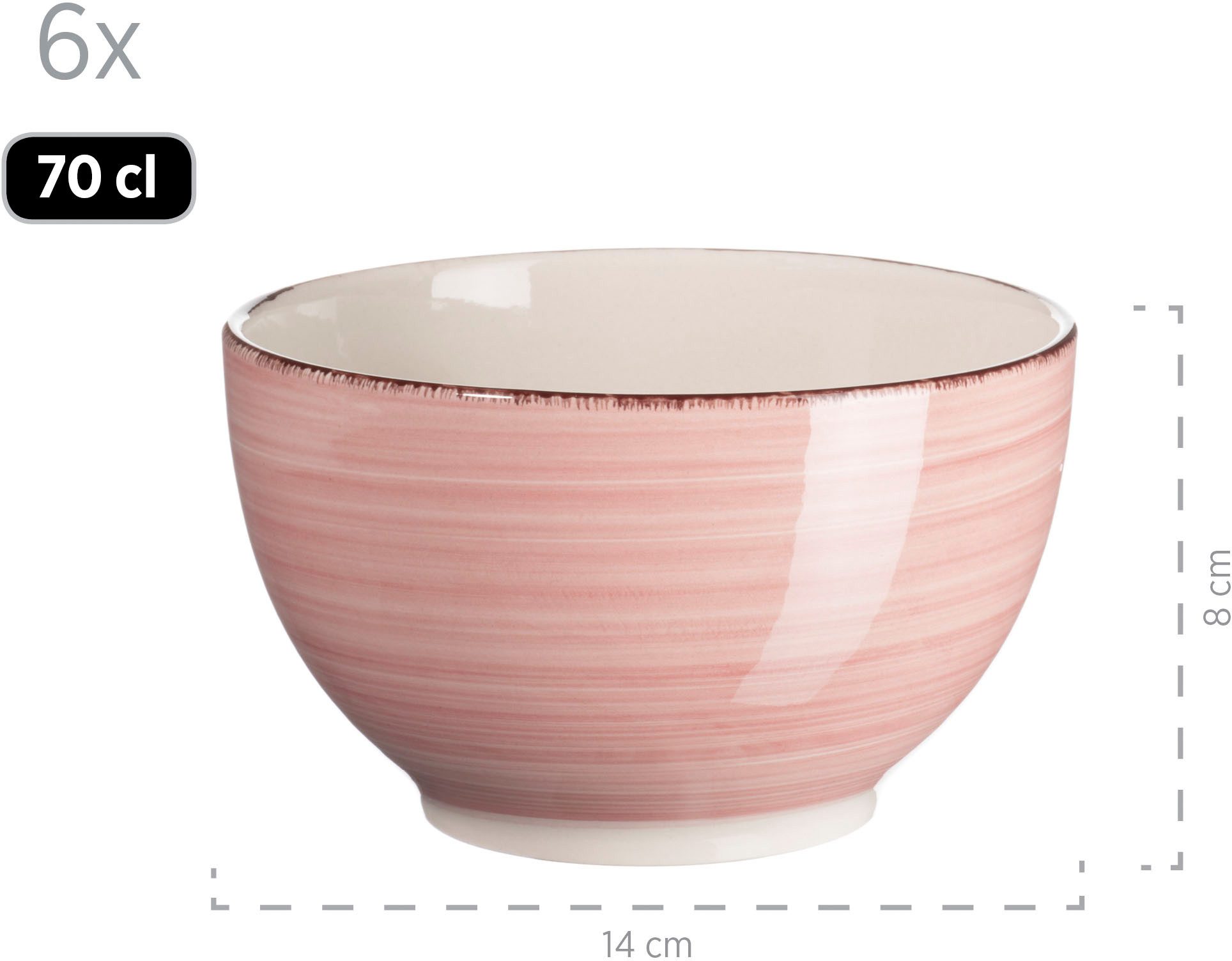 Home affaire Koffieservies Servies-set, service Bel Tempo met spiraaldecoratie, 18 delen, voor 6 personen (set, 18-delig)