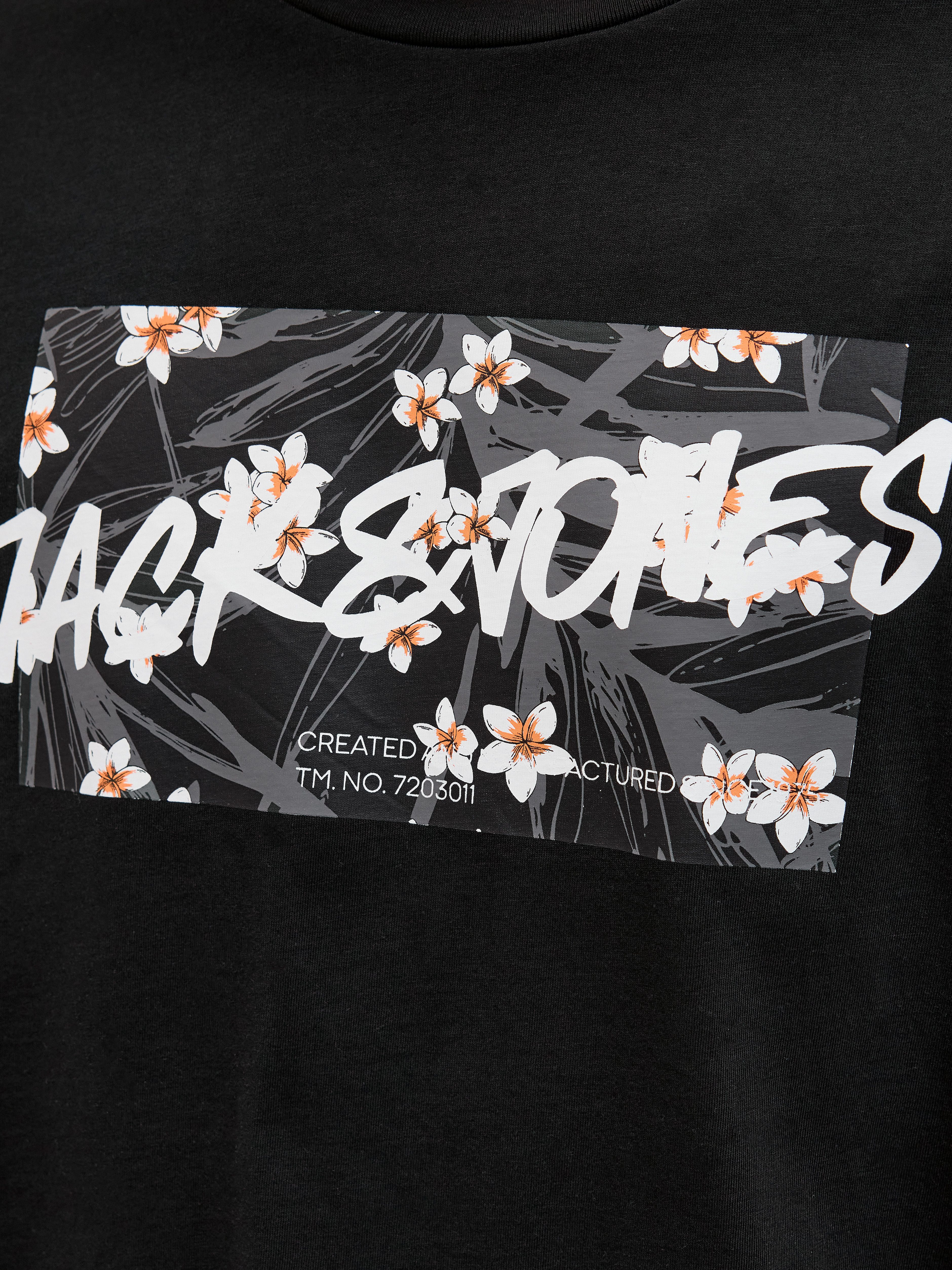 Jack & Jones Shirt met print JJHAWAII SHAPE TEE SS CREW NECK