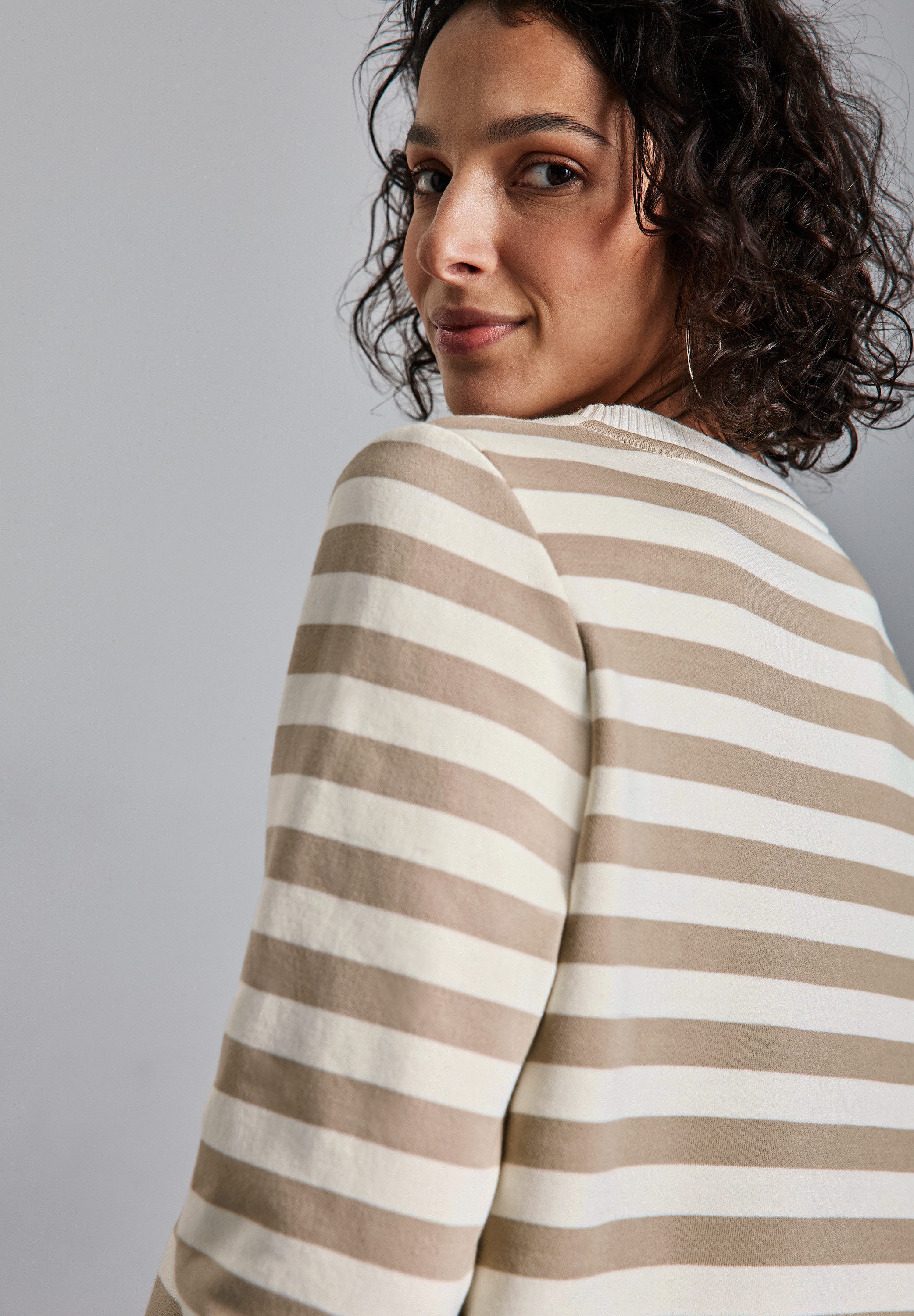 STREET ONE Sweater in streep-look