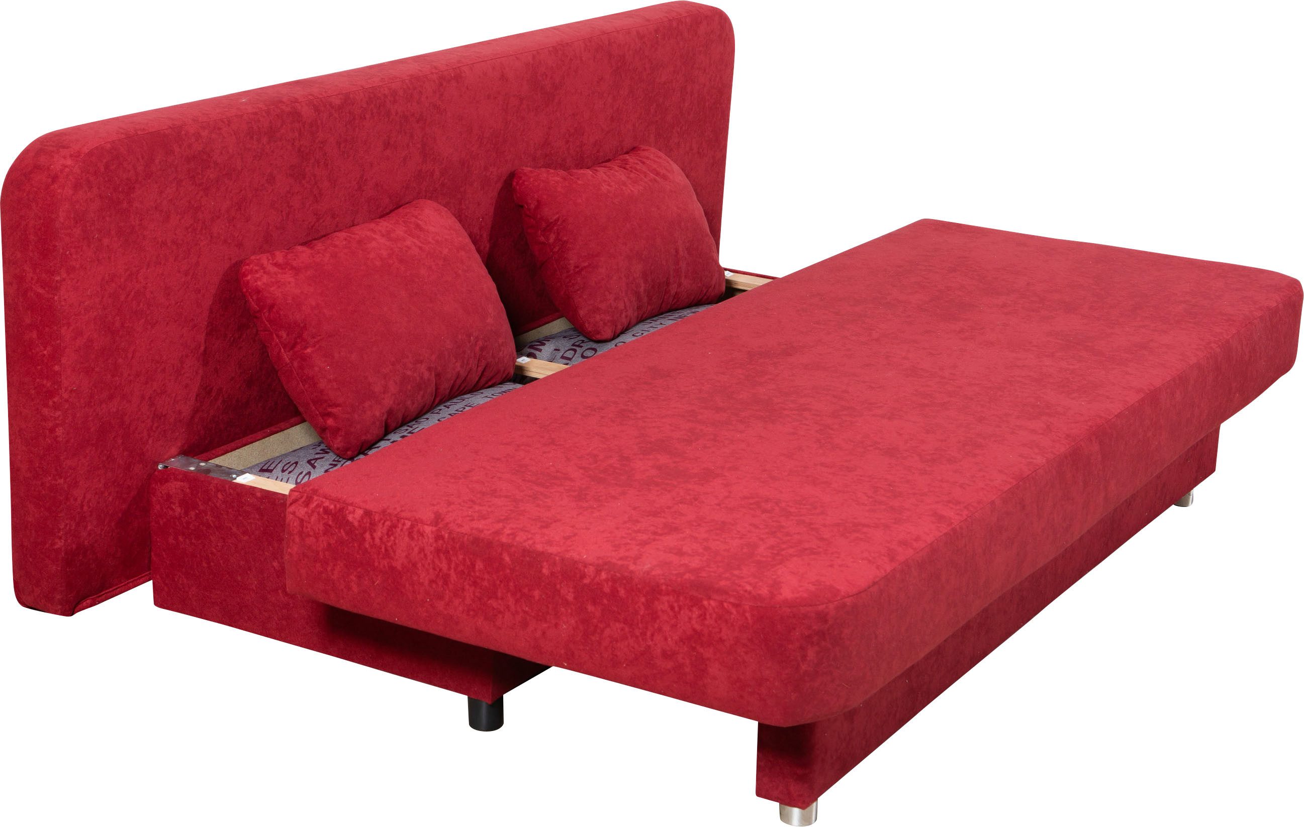 COLLECTION AB Slaapbank ULLA inclusief bedfunctie en opbergruimte Slaapbank, bedfunctie, bedlade, incl. rugkussens, armleuningkussens