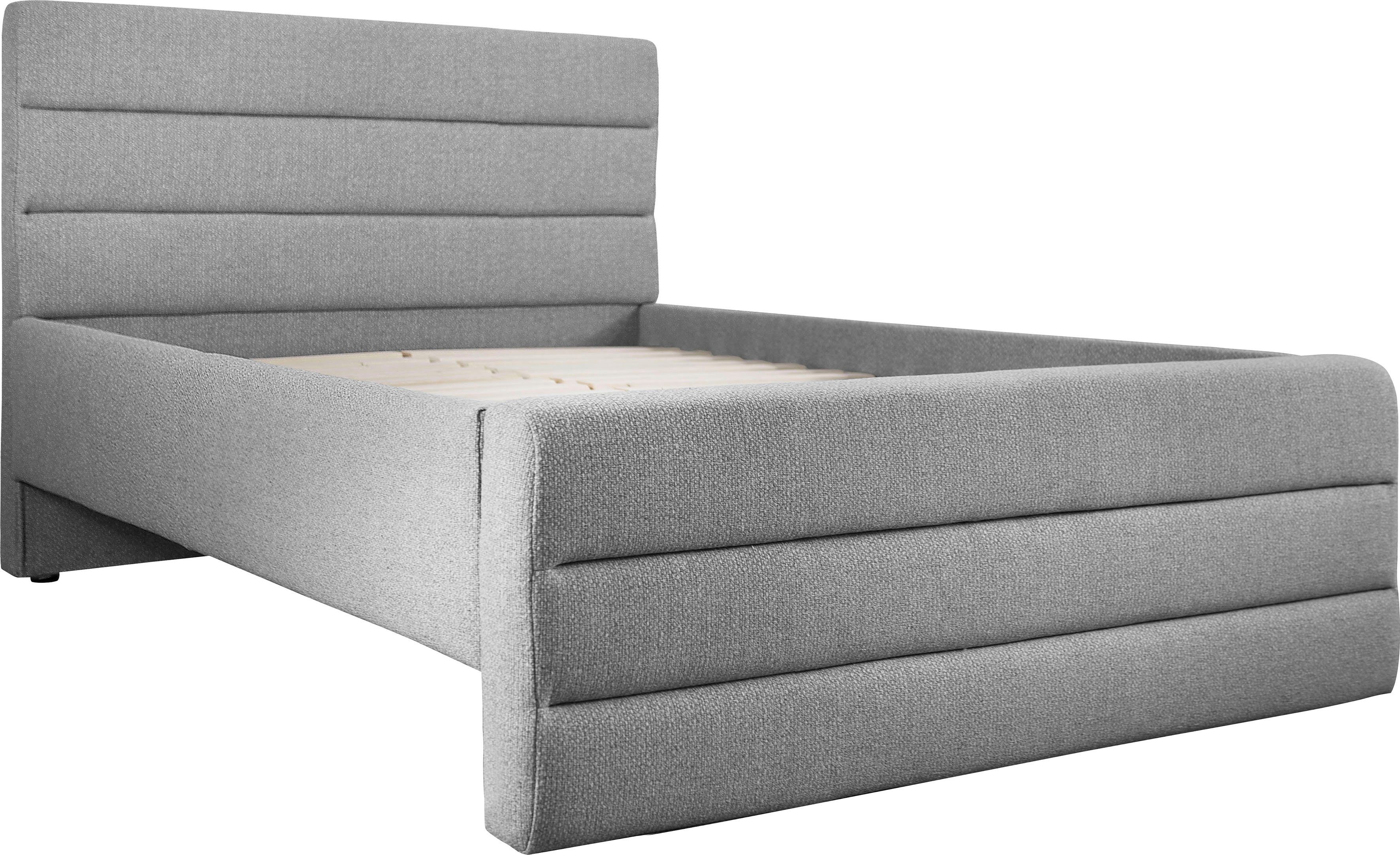 OTTO products Gestoffeerd bed Merrit Dwarsnaad in het hoofd- en voetbord, in 5 breedten, ook in 220 cm lang
