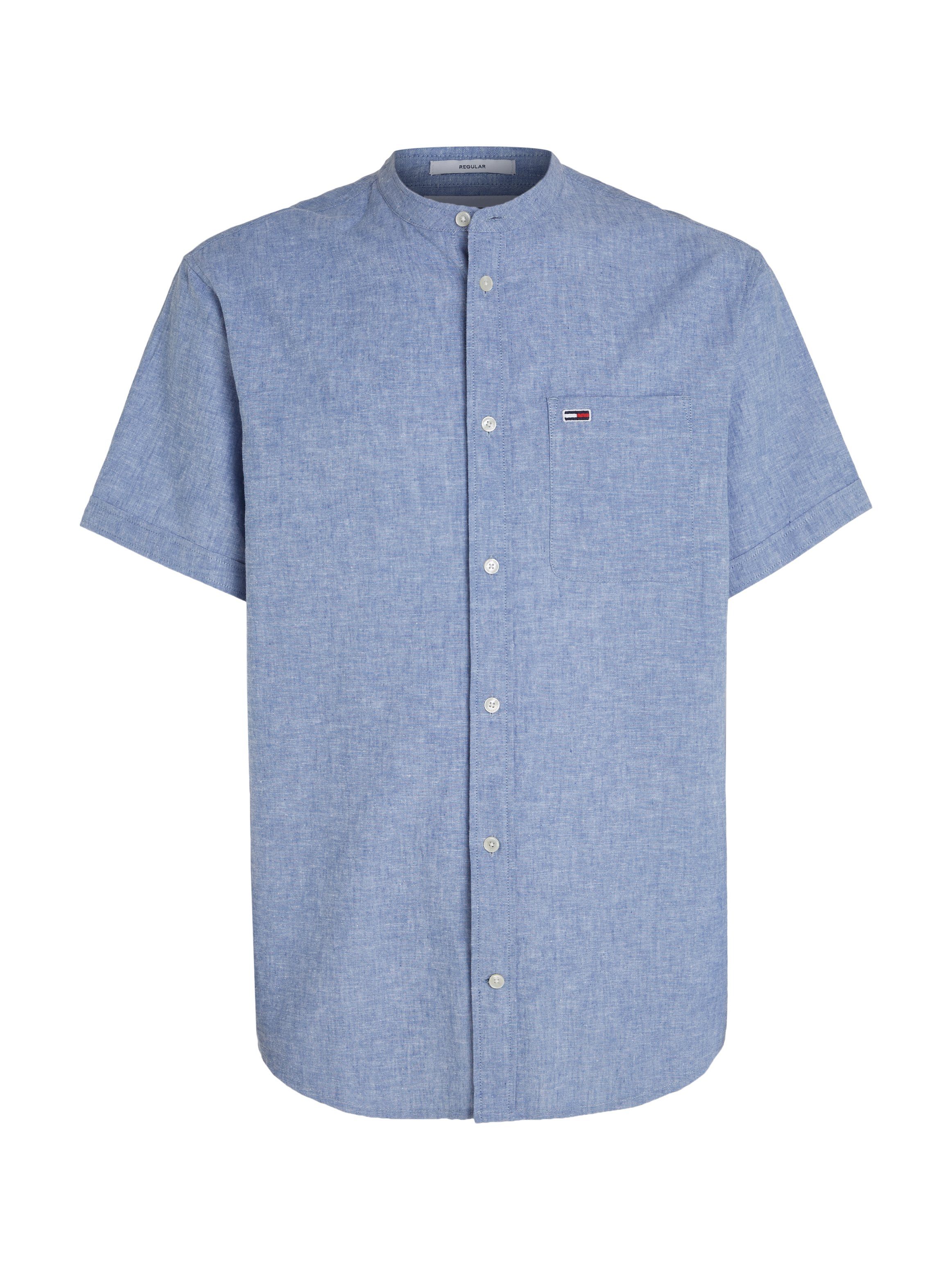 TOMMY JEANS Overhemd met korte mouwen TJM REG MAO LINEN BLEND SS SHIRT