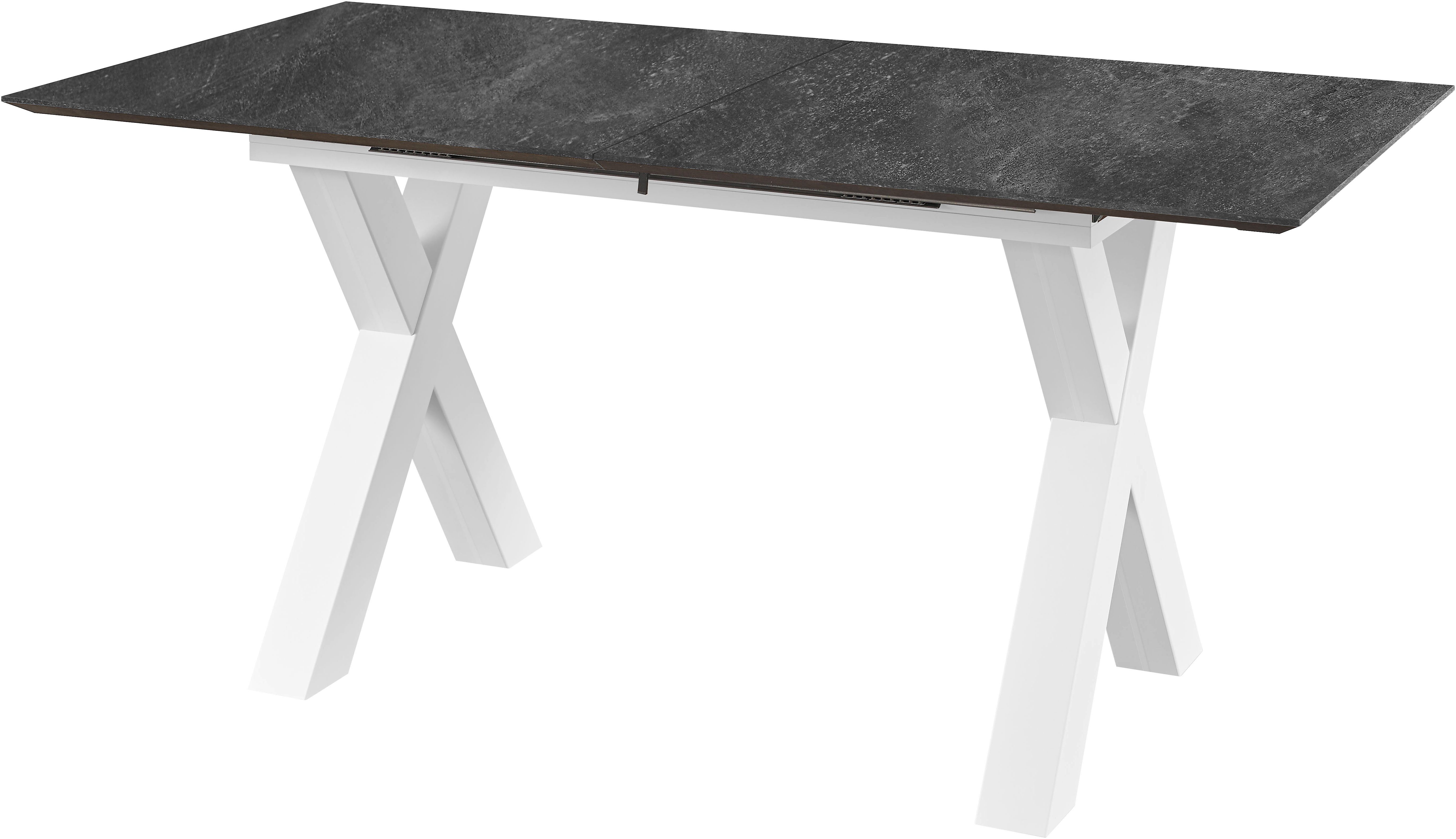 set one by Musterring Eettafel New Atlanta Rechthoekig blad met Zwitserse rand, uitschuifbaar, onderstel in X-vorm