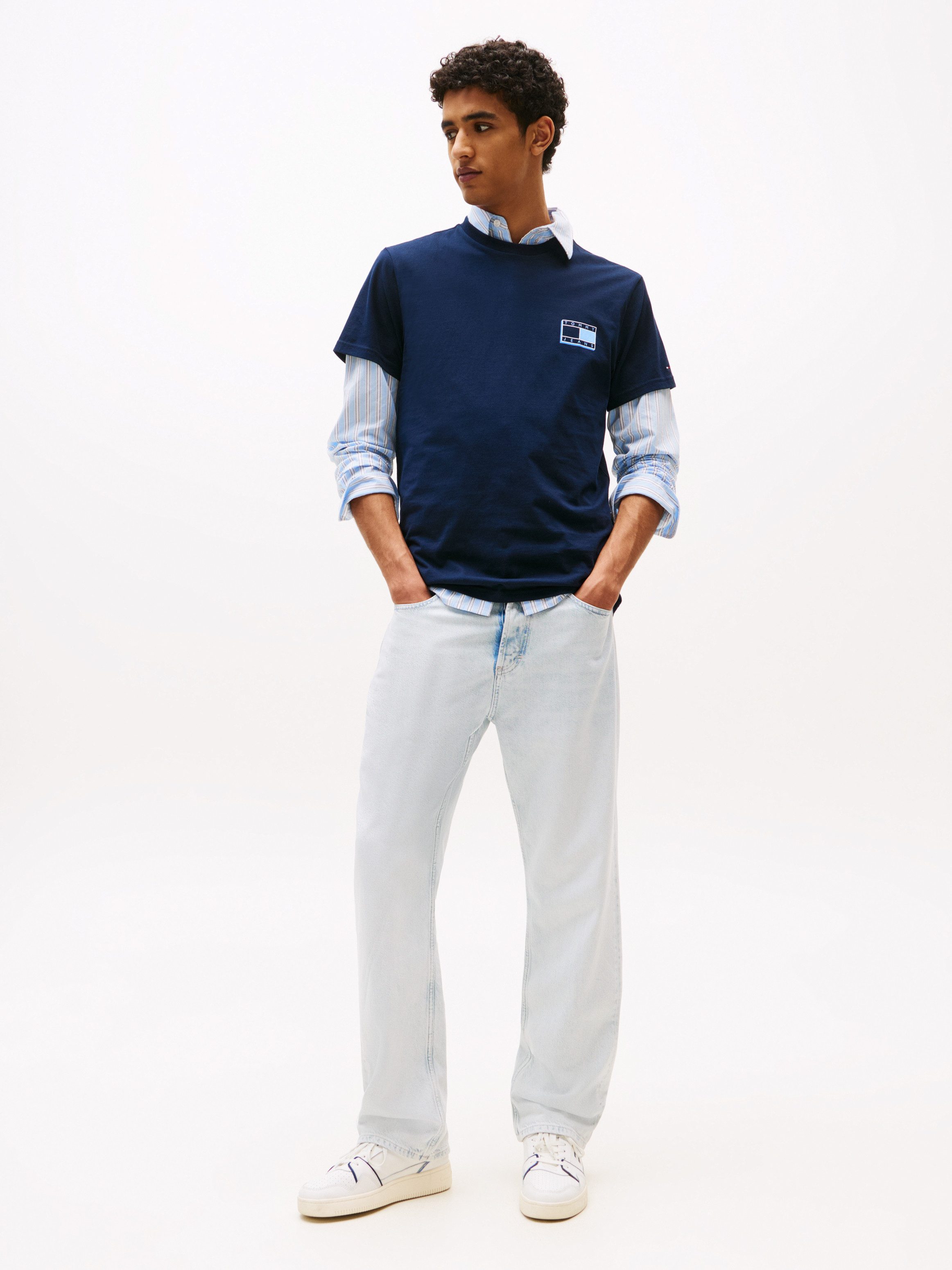 TOMMY JEANS T-shirt TJM SLIM POP COLOR FLAG TEE EXT