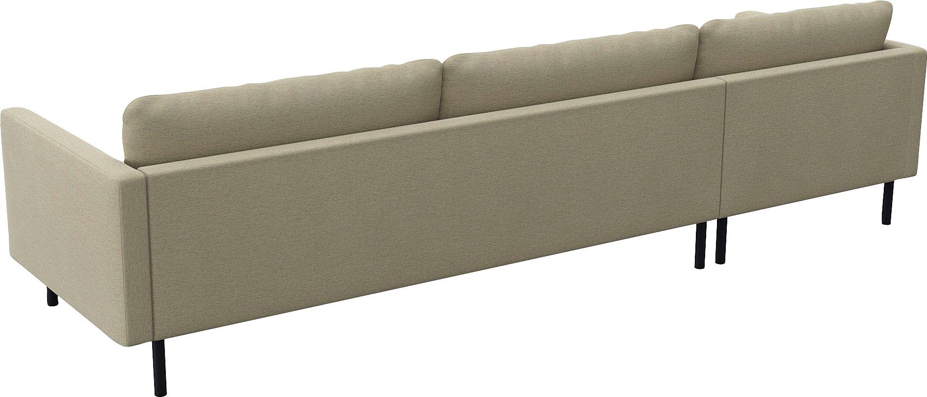FLEXLUX Hoekbank Bolzano, elegant en comfortabel, L-vorm Zitting van koudschuim & stalen vering, losse zit- en rugkussens