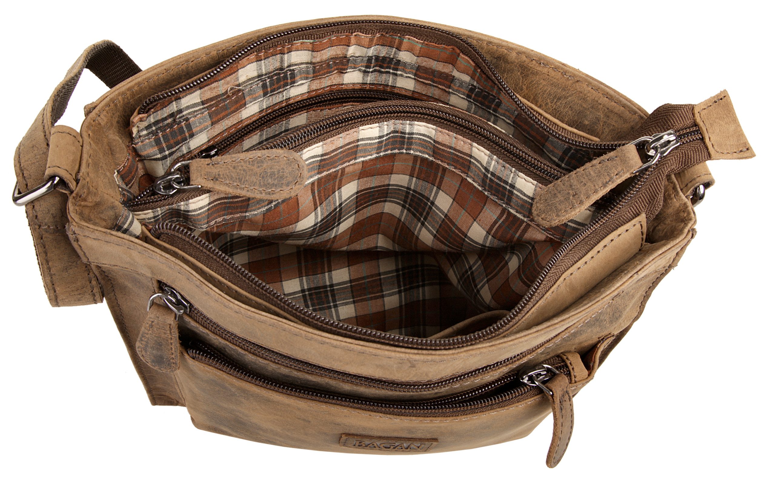 Bagan Schoudertas echt leder